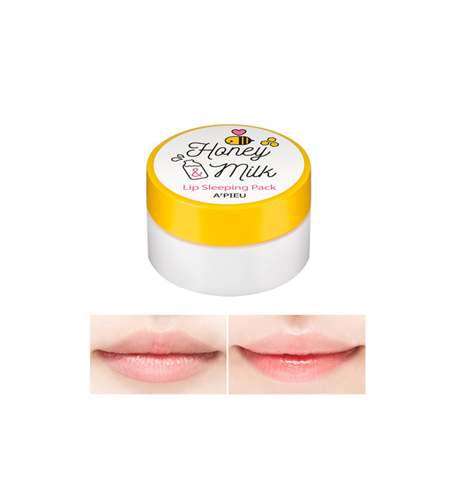 Missha Honey and Milk Nourishing and Moisturizing Night Lip Balm A'PIEU Honey & Milk Lip Sleeping Pack - Buy Online on GoSupps.com