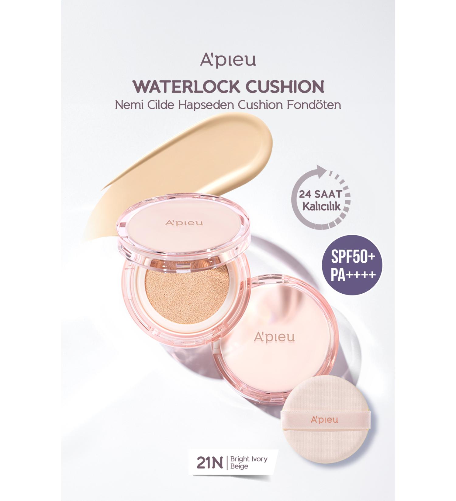 Missha 24 Hour Moisturizing Cushion A'PIEU Waterlock Cushion (21N) SPF50+/PA++++ - Buy Online on GoSupps.com