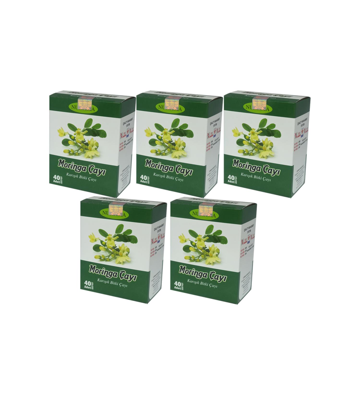 Nursima Moringa Mixed Herbal Tea 40 Filter Bags 5 Boxes