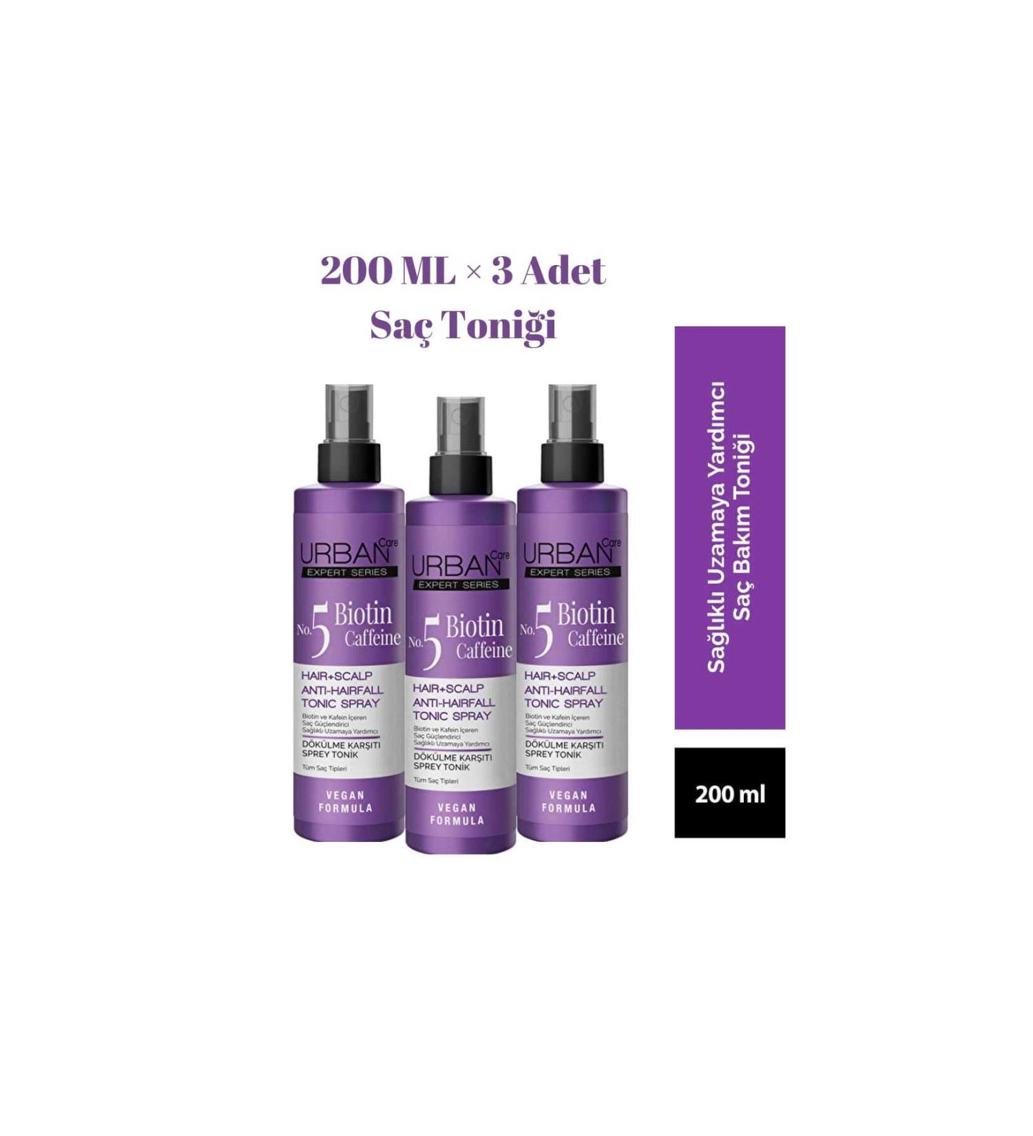Urban Care Expert Biotin&Keratin Hair Tonic 200ML 3 Pieces