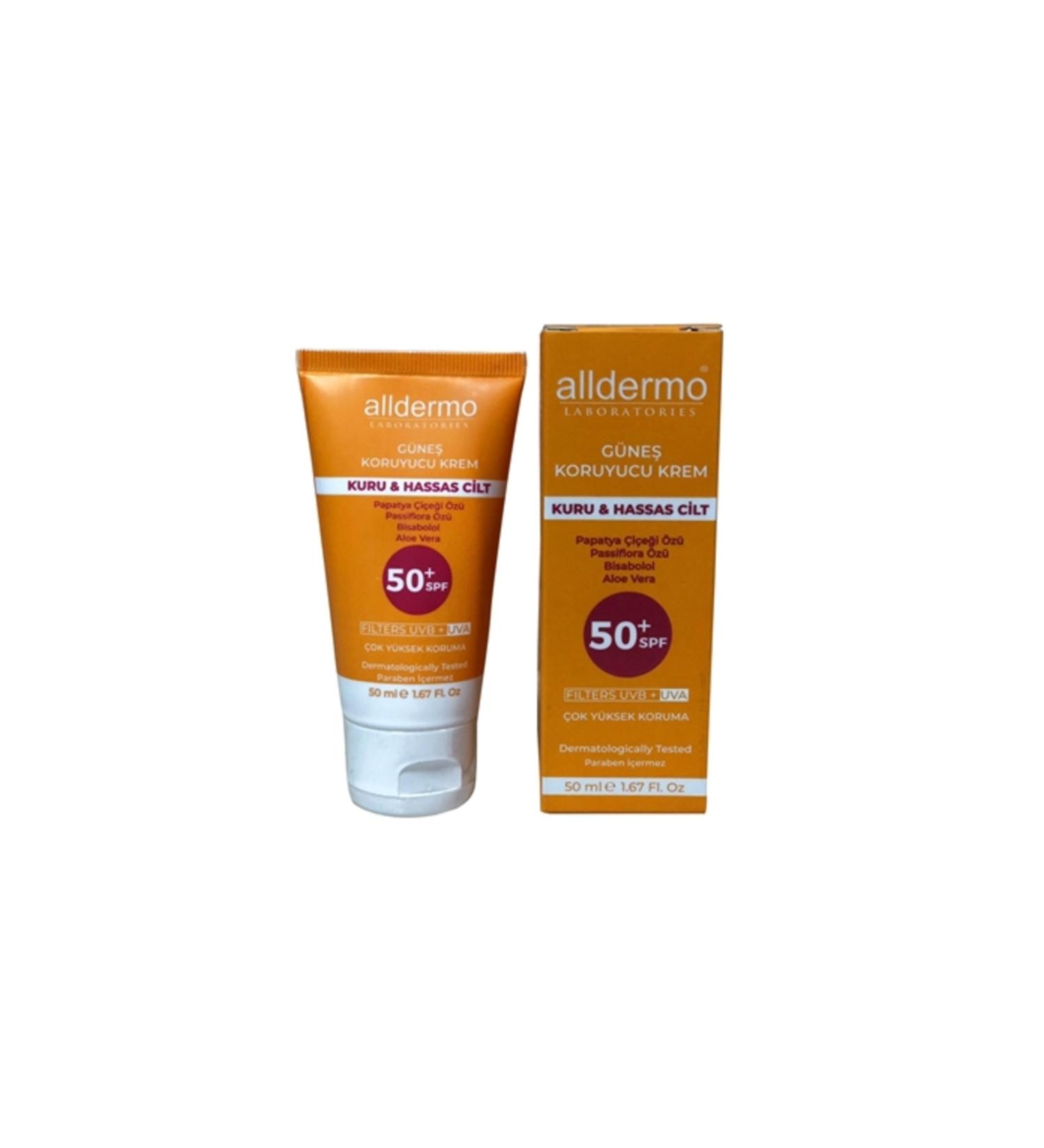 Alldermo Spf 50 Dry Sensitive Skin Cream 50 ml Tube