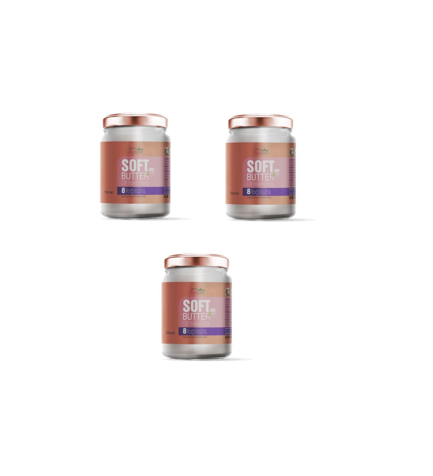 Softem SOFT BUTTER 8 Oil Containing 190 ml Skin Care Oil 3 Pieces