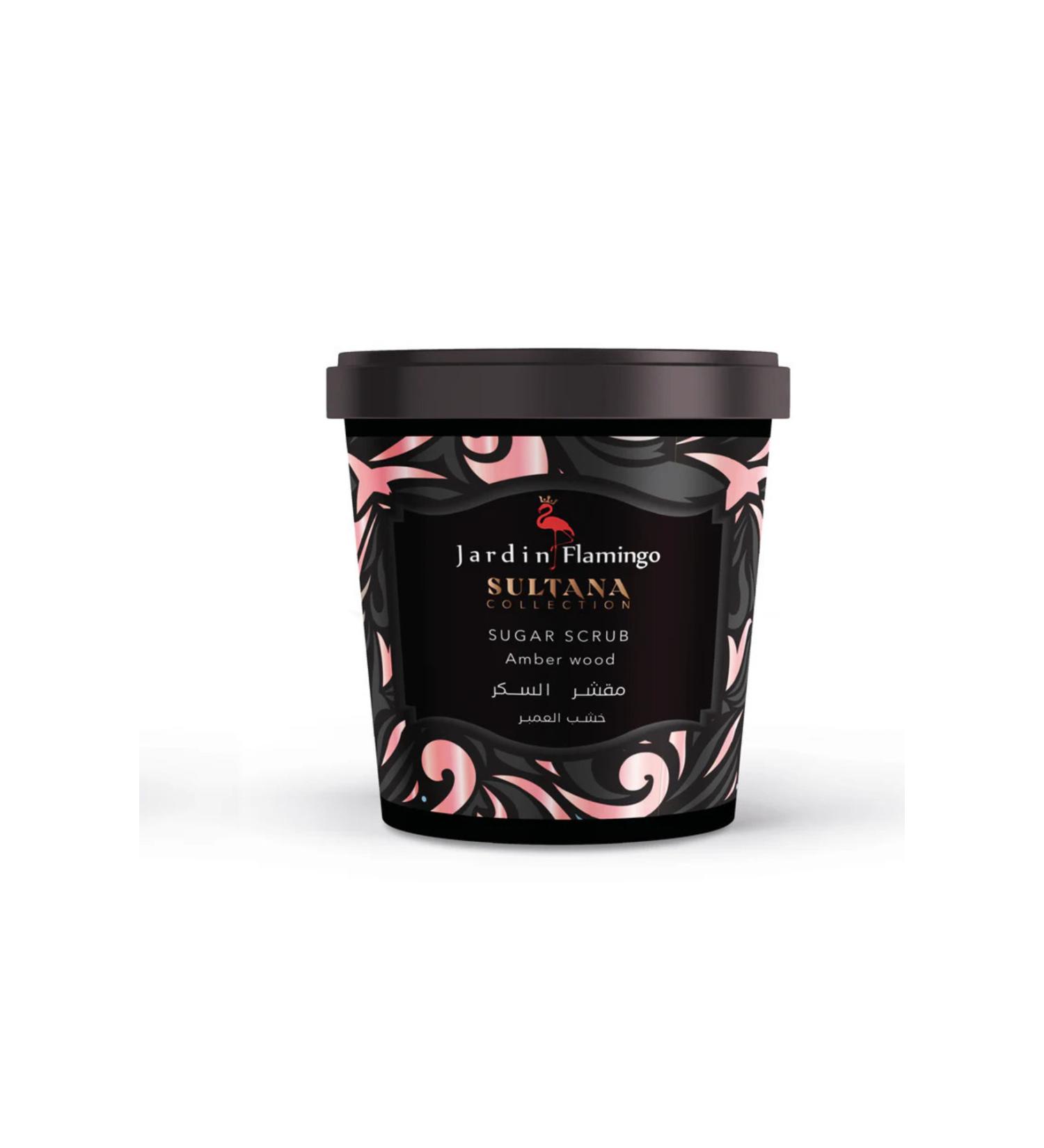 JARD N FLAMINGO SULTANA SUGAR SCRUB AMBER WOOD 600G