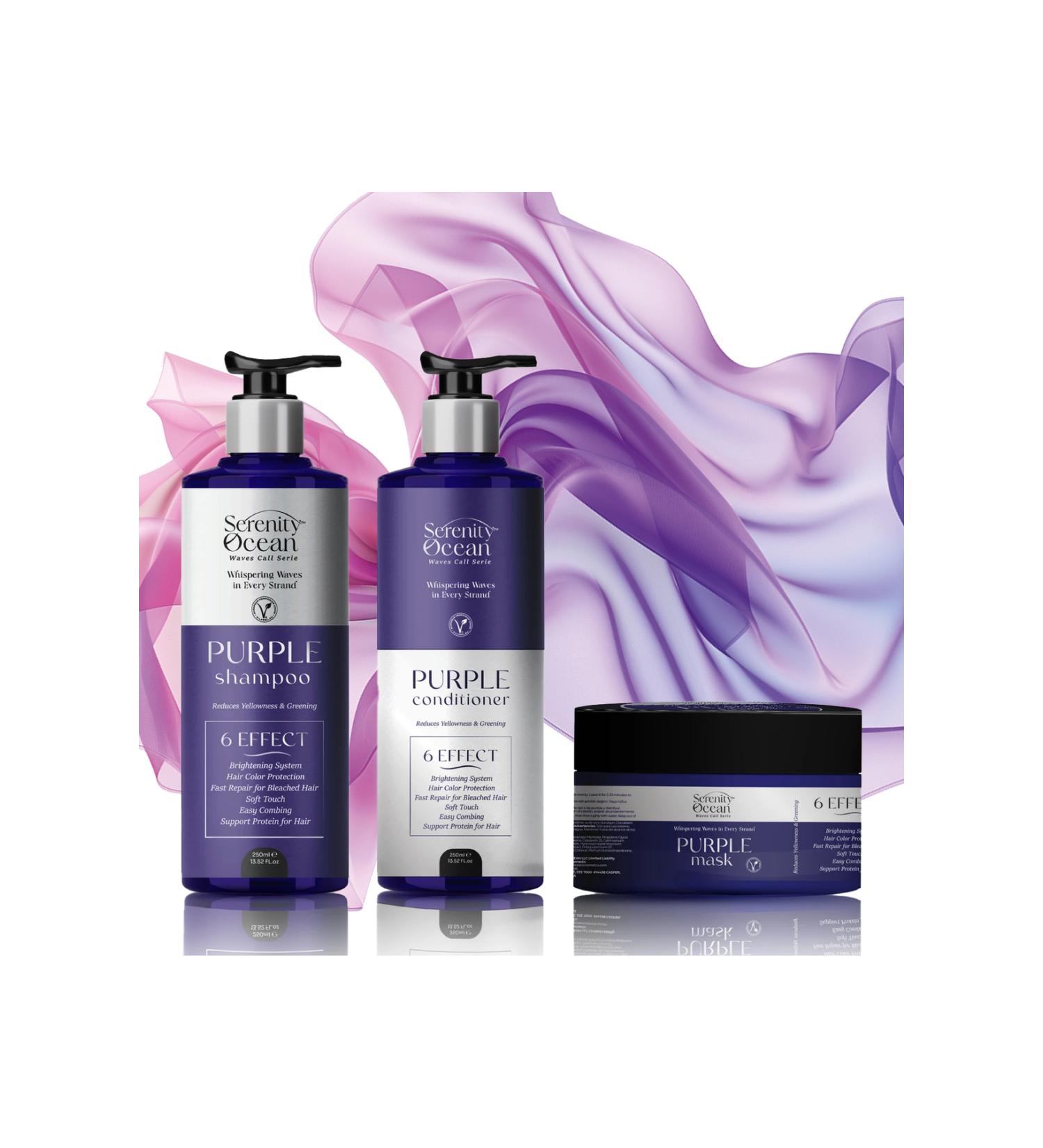 Serenity Ocean PURPLE SHAMPOO SET 250 ML (SHAMPOO-CREAM_MASKE) - Buy Online on GoSupps.com