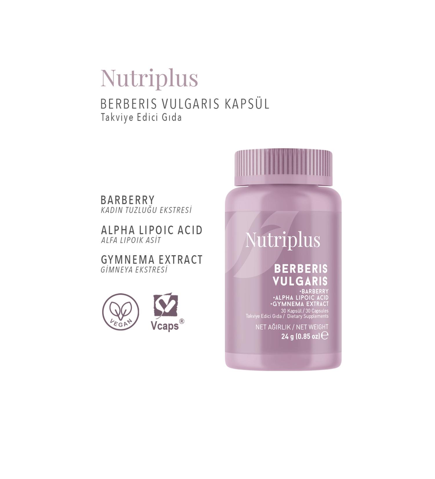Farmasi Nutriplus Berberis Vulgaris Barberry Extract (30 CAPSULES) - Buy Online on GoSupps.com