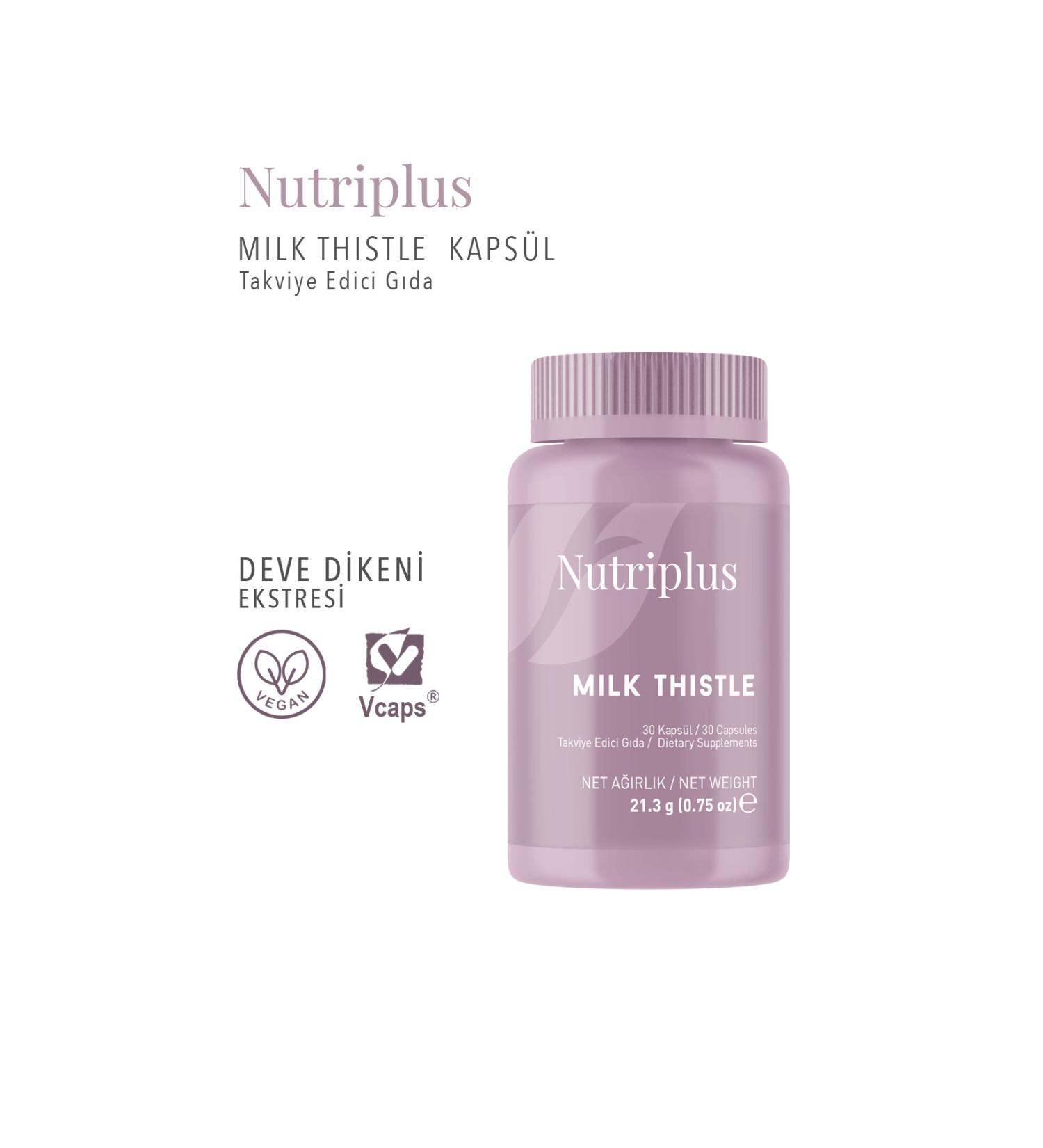 Farmasi Nutriplus Milk Thistle (THISTLE EXTRACT) 30 Capsules - Buy Online on GoSupps.com