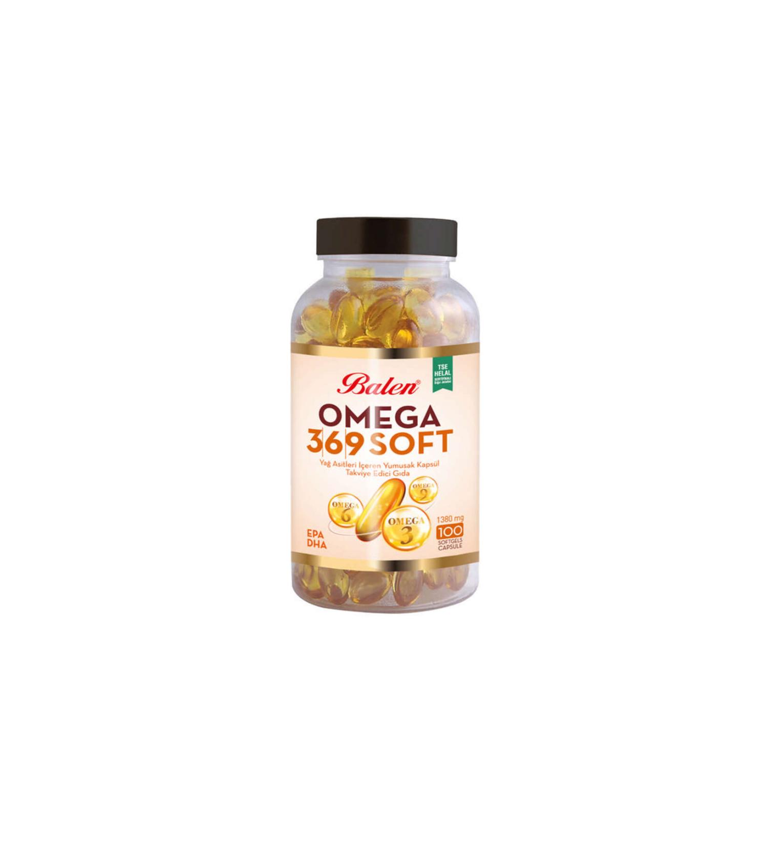 Balen Omega 3 6 9 Soft Fatty Acids Softgel 1380 MG*100 | V 570008