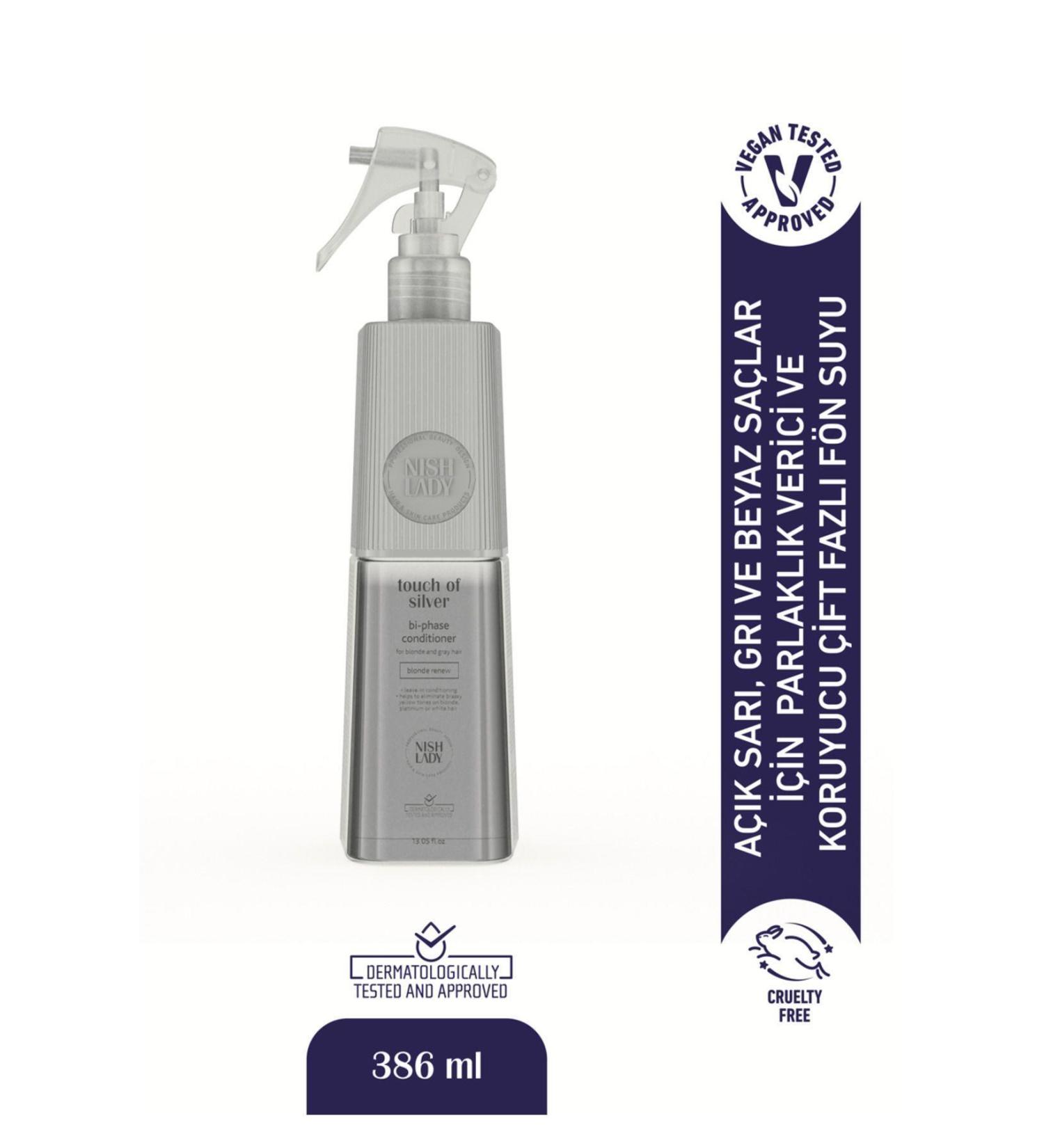 Nishlady Touch Of Silver Heat Protector - Dual Phase Blow Dry Water For Light Blonde Gray And White Hair - Buy Online on GoSupps.com