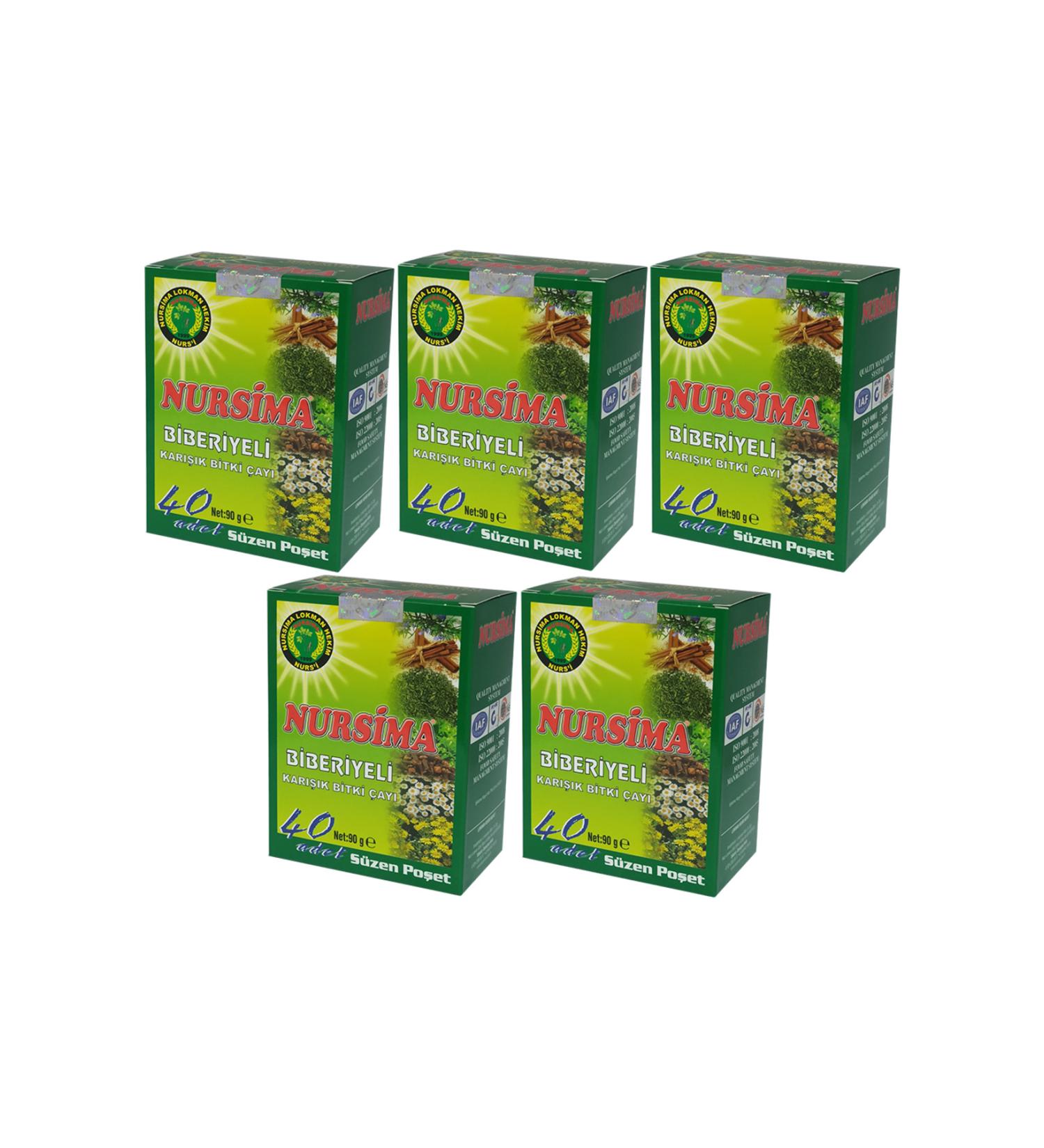 Nursima Rosemary Mixed Herbal Tea 40' Filter Bags 5 Boxes