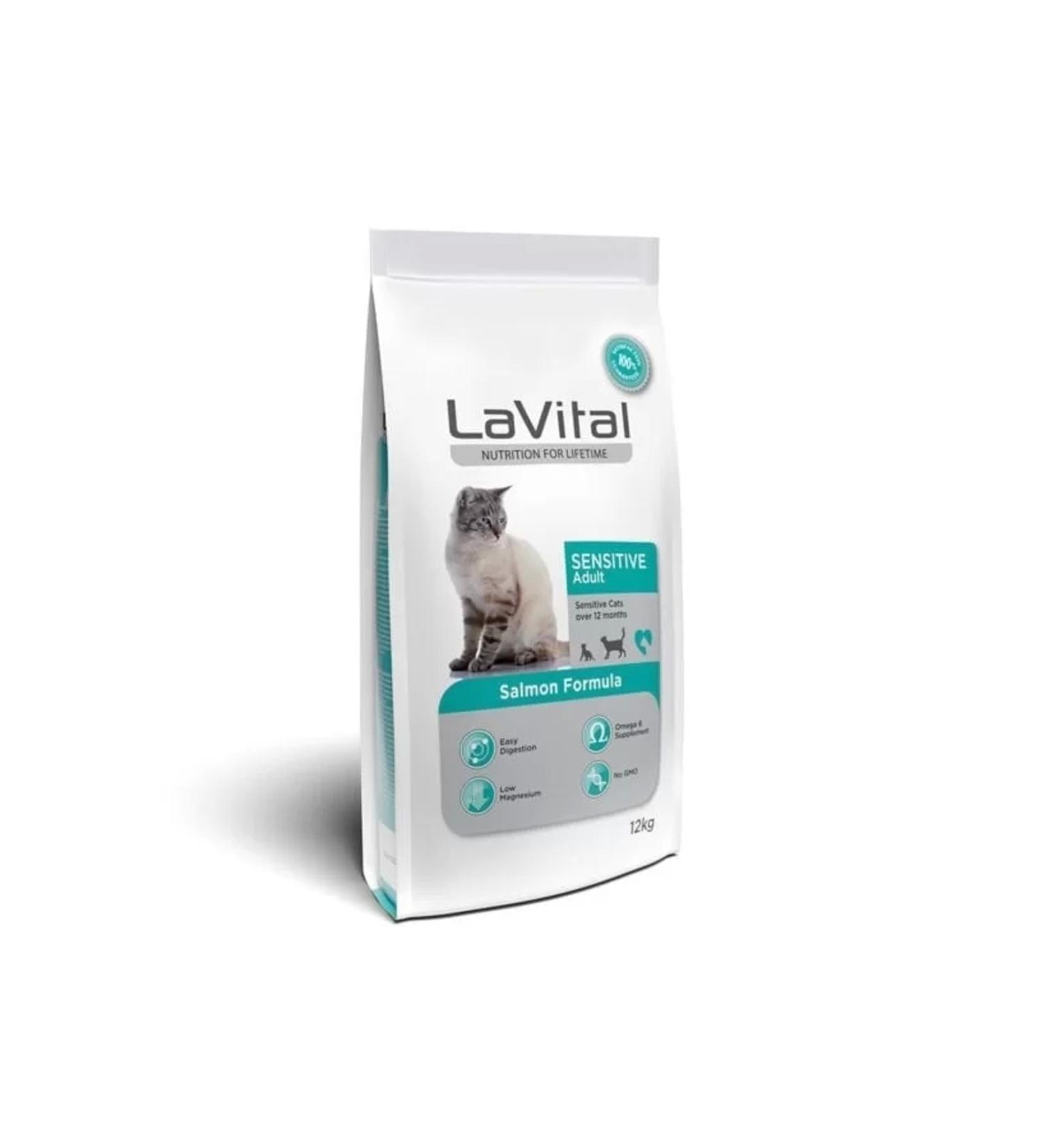 La Vital Lavital Sensitive Adult Cat Food with Salmon 12 Kg