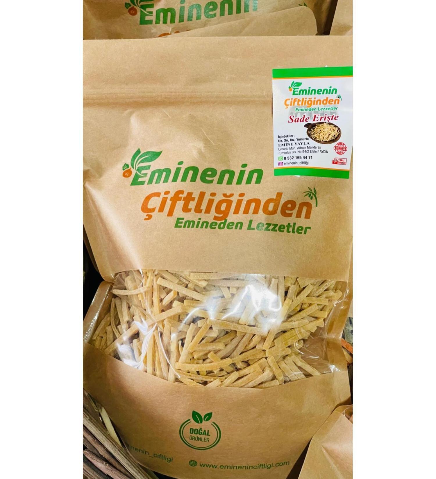 Hand Cut Noodles Made with Natural Village Eggs from Emine's Farm