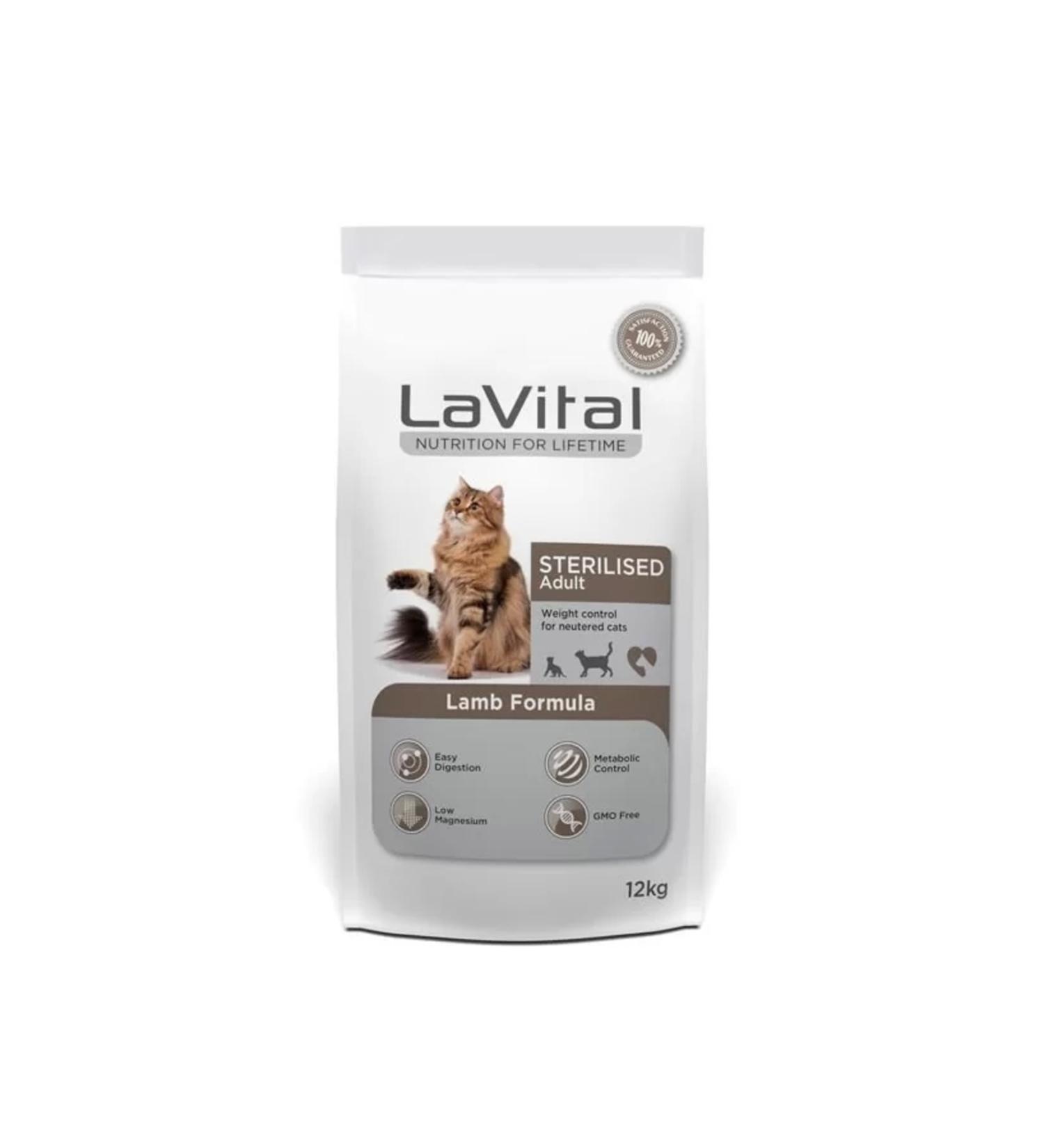 La Vital Lavital Sterilised Lamb Meat Sterilised Cat Food 12 Kg
