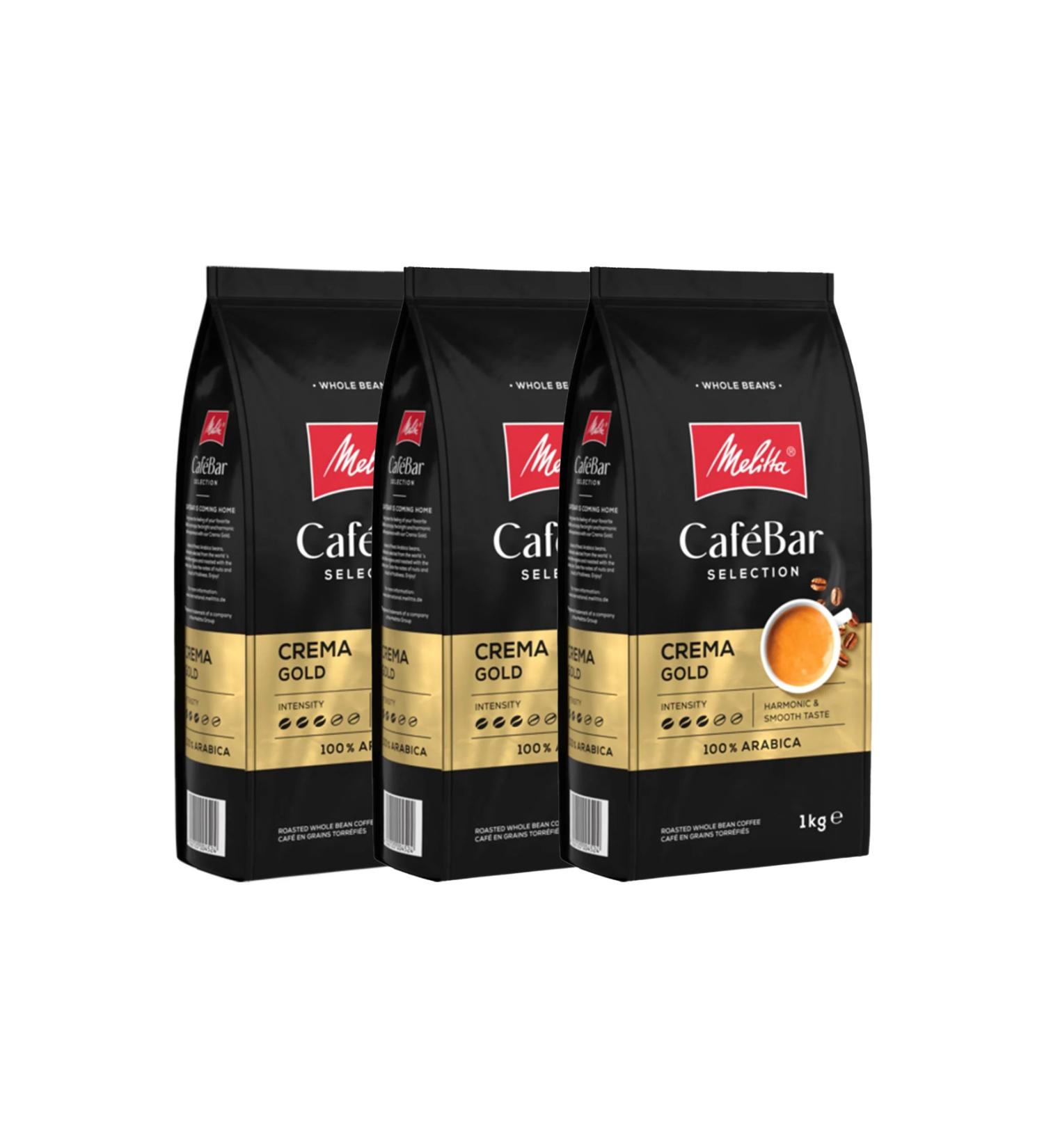Melitta Cafebar Selection Crema Gold Bean Coffee 3x1000gr Set of 3 No.3 - Buy Online on GoSupps.com