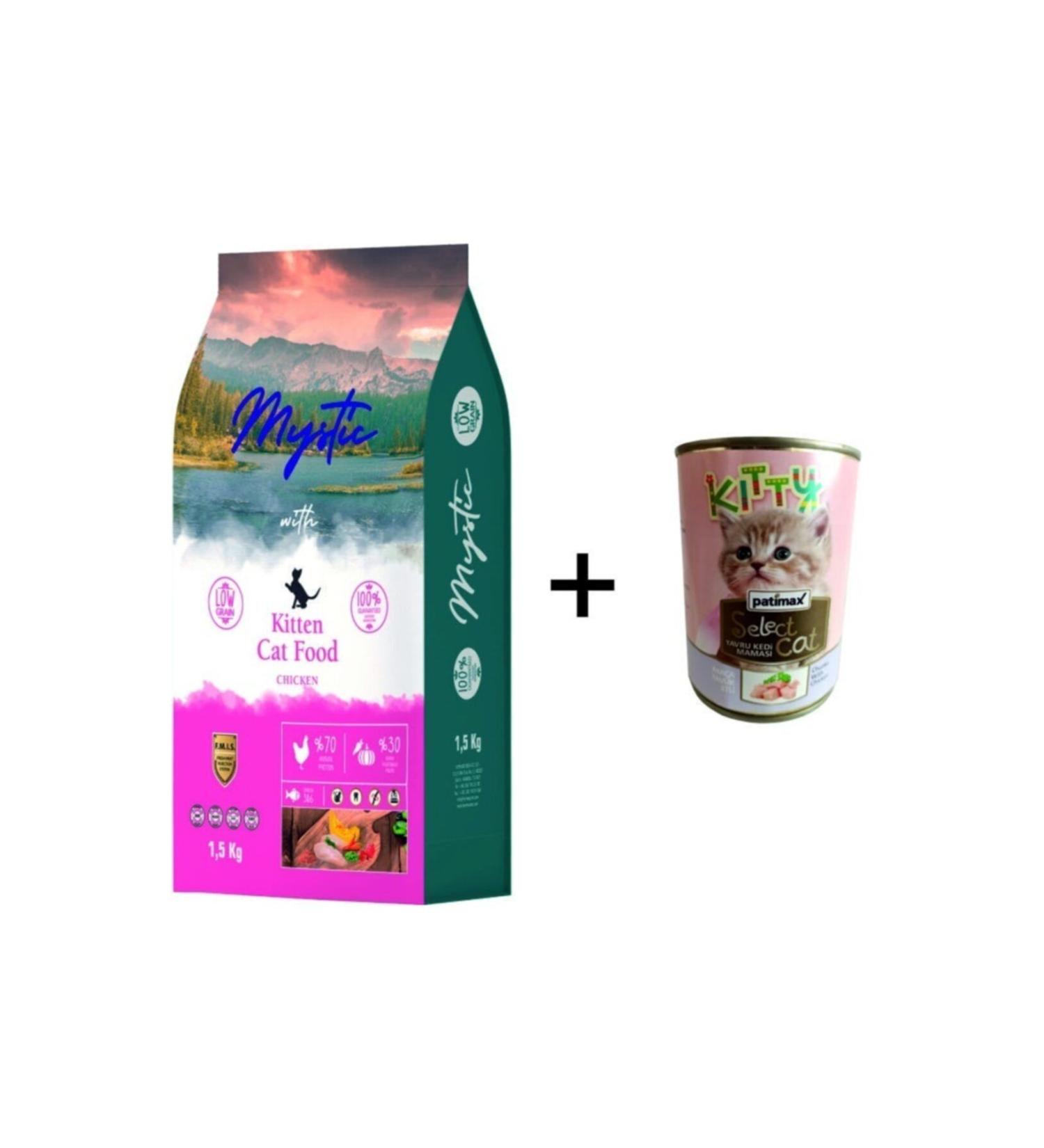 teknotrust Chicken Kitten Cat Food 1.5 Kg + Patimax Meaty Cat Canned Food