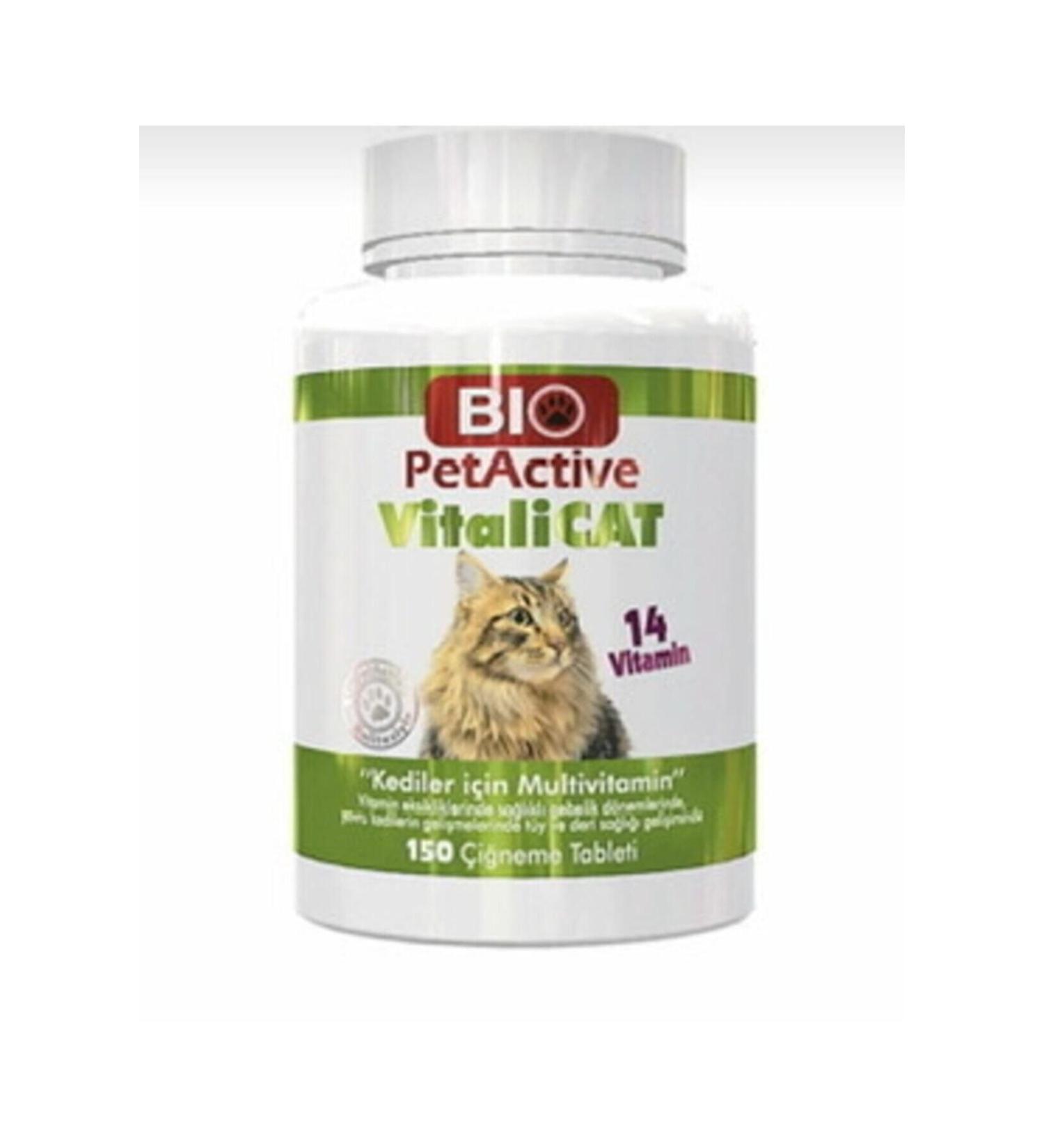 teknotrust Petactive Vitalicat Multivitamin 150 Tablets