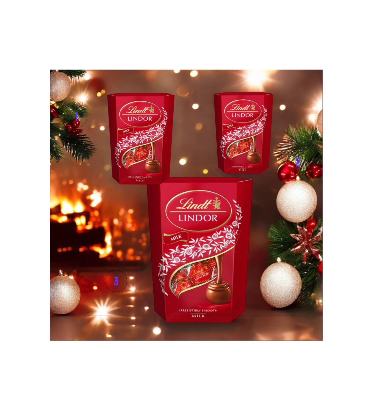 Lindt Lindor Cornet Milk 3-Piece Advantage Pack