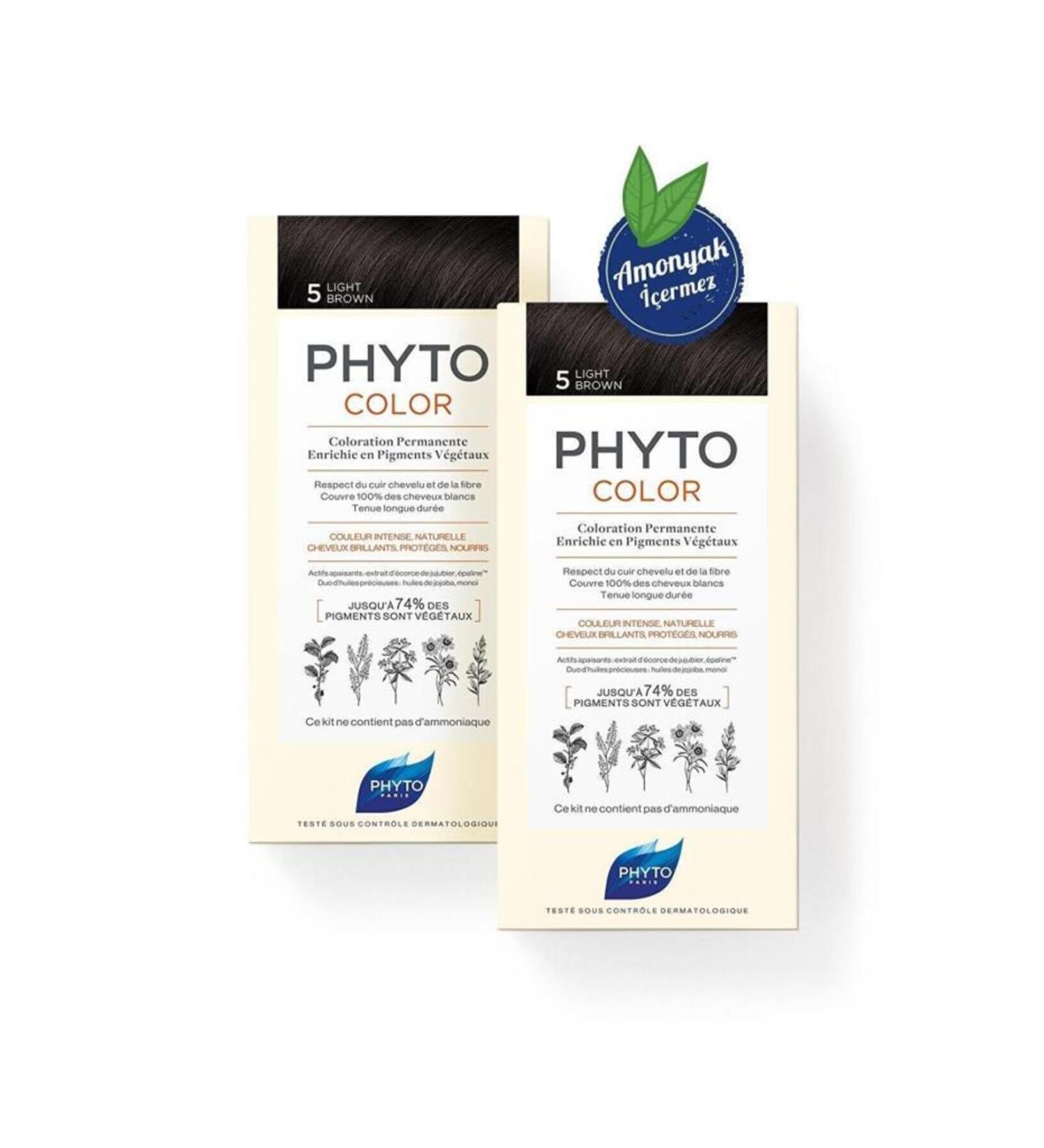 Phyto Color 5 - Light Chestnut Double Coffret Package