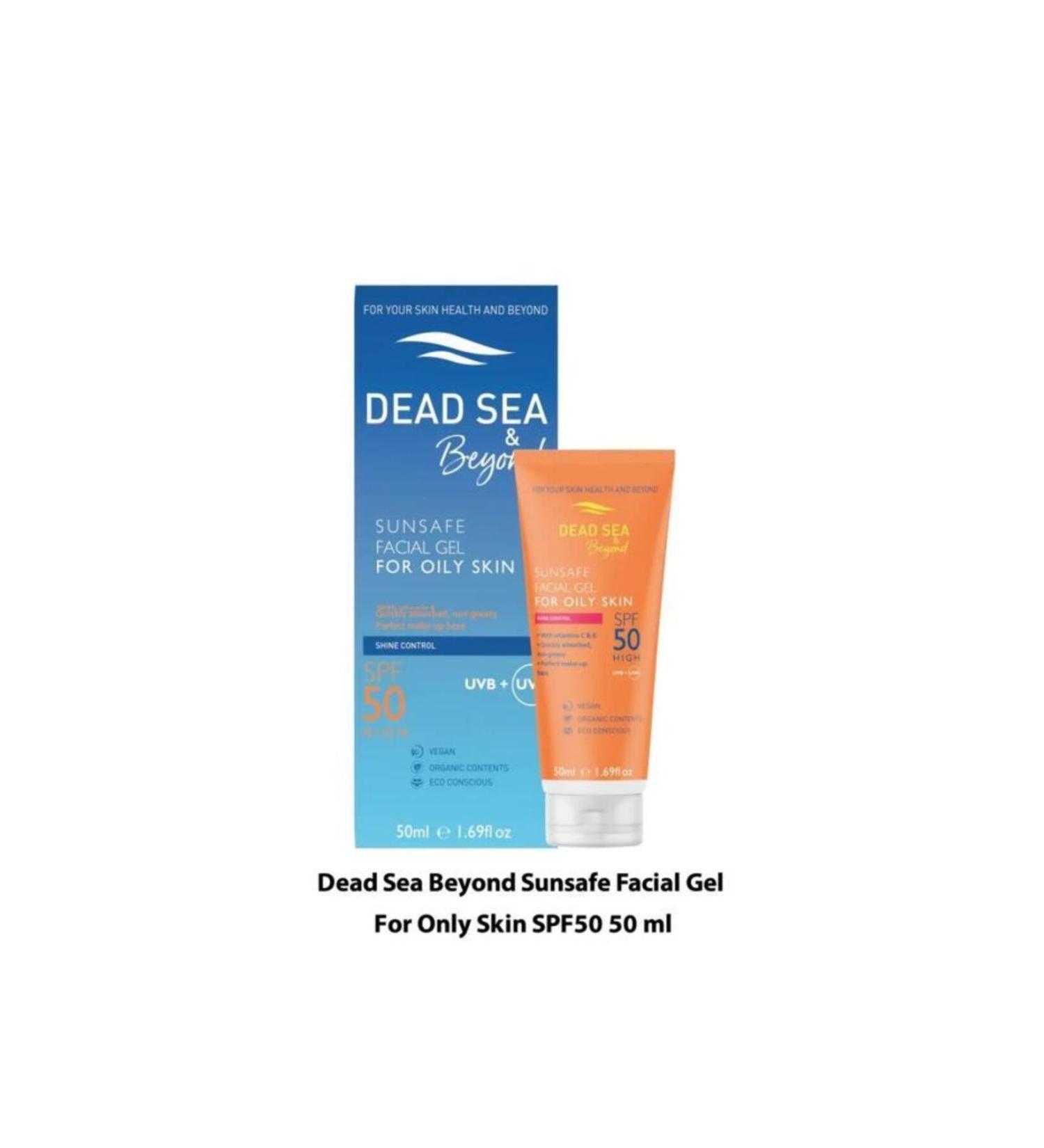 Dead Sea Sunsafe Facial Gel For Oily Skin Spf50 - Special Sunscreen Gel For Oily Skin 8699375055689