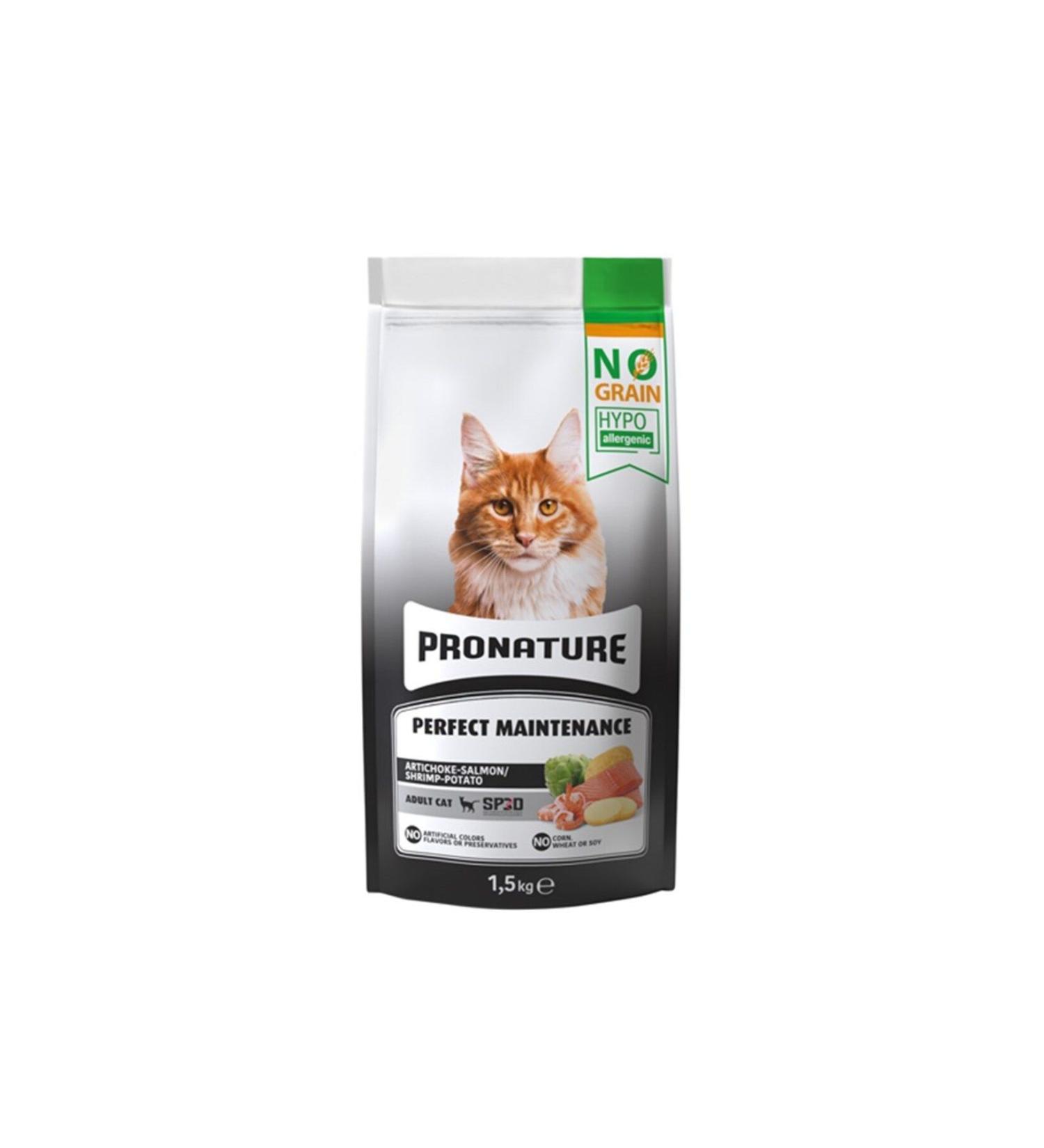teknotrust Hypo-allergenic Grain-Free Salmon Shrimp and Artichoke Adult Cat Food 1.5 Kg