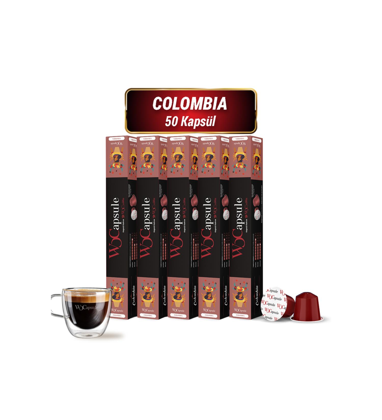 WOC COFFEE WOCapsule Colombia Nespresso Compatible Capsule Coffee 50 Pcs Advantage Pack