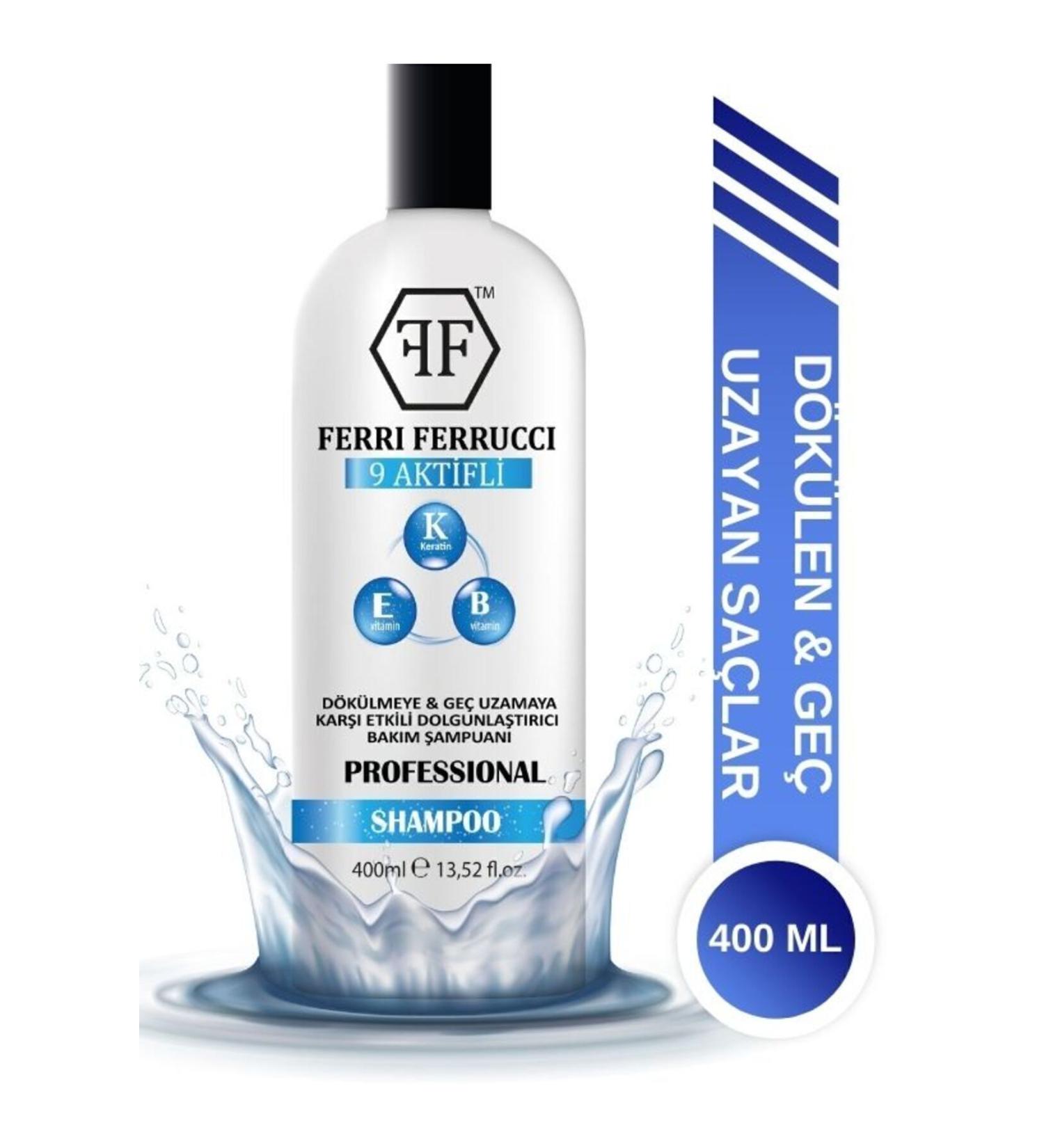 Ferri Ferrucci Hair Loss Care Shampoo 400 ml Bamboo Ginseng Wheat Rosemary Keratin Biotin B5 - Buy Online on GoSupps.com