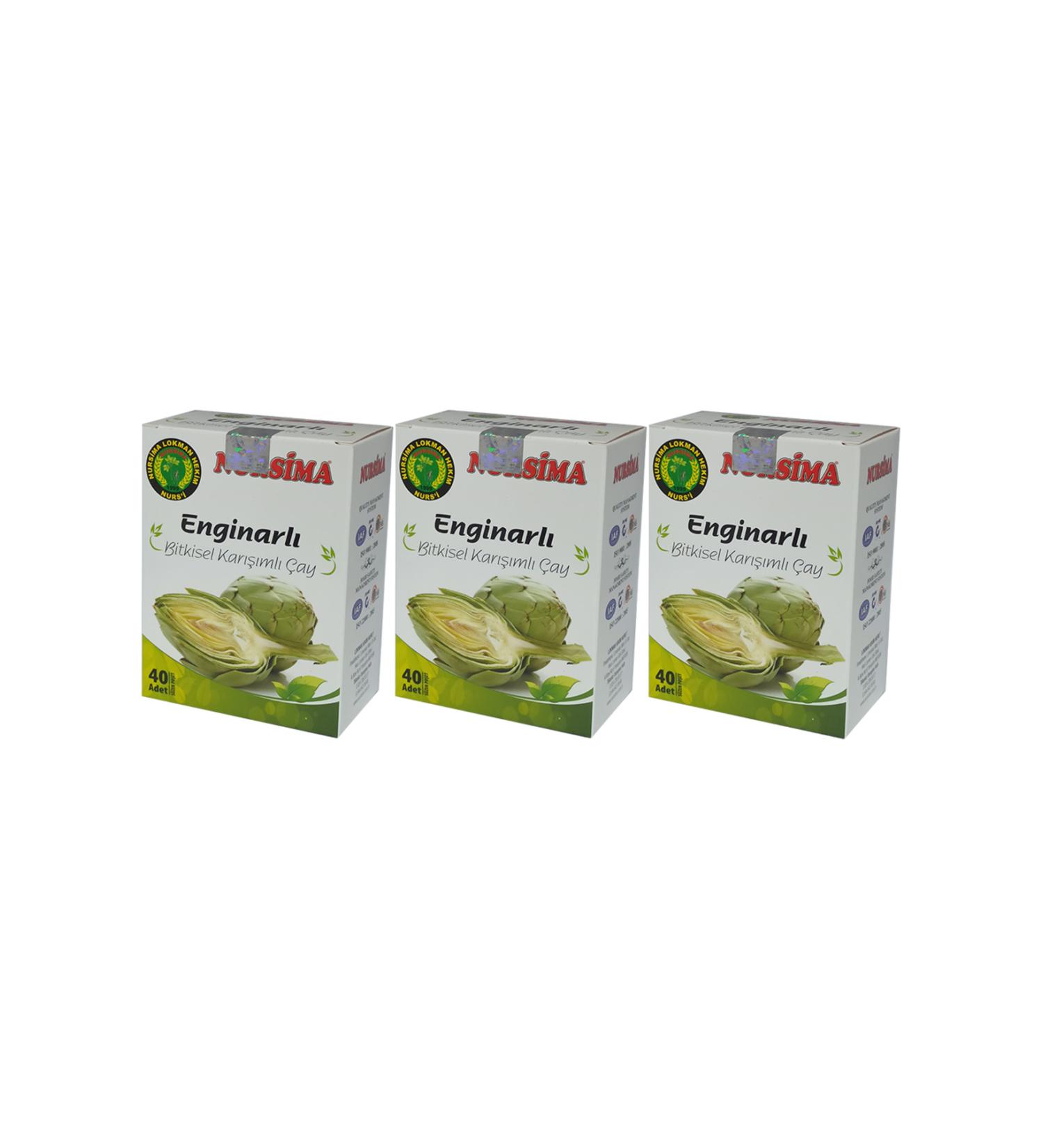 Nursima Artichoke Herbal Mixed Tea 40's Filter Bags 3 Boxes
