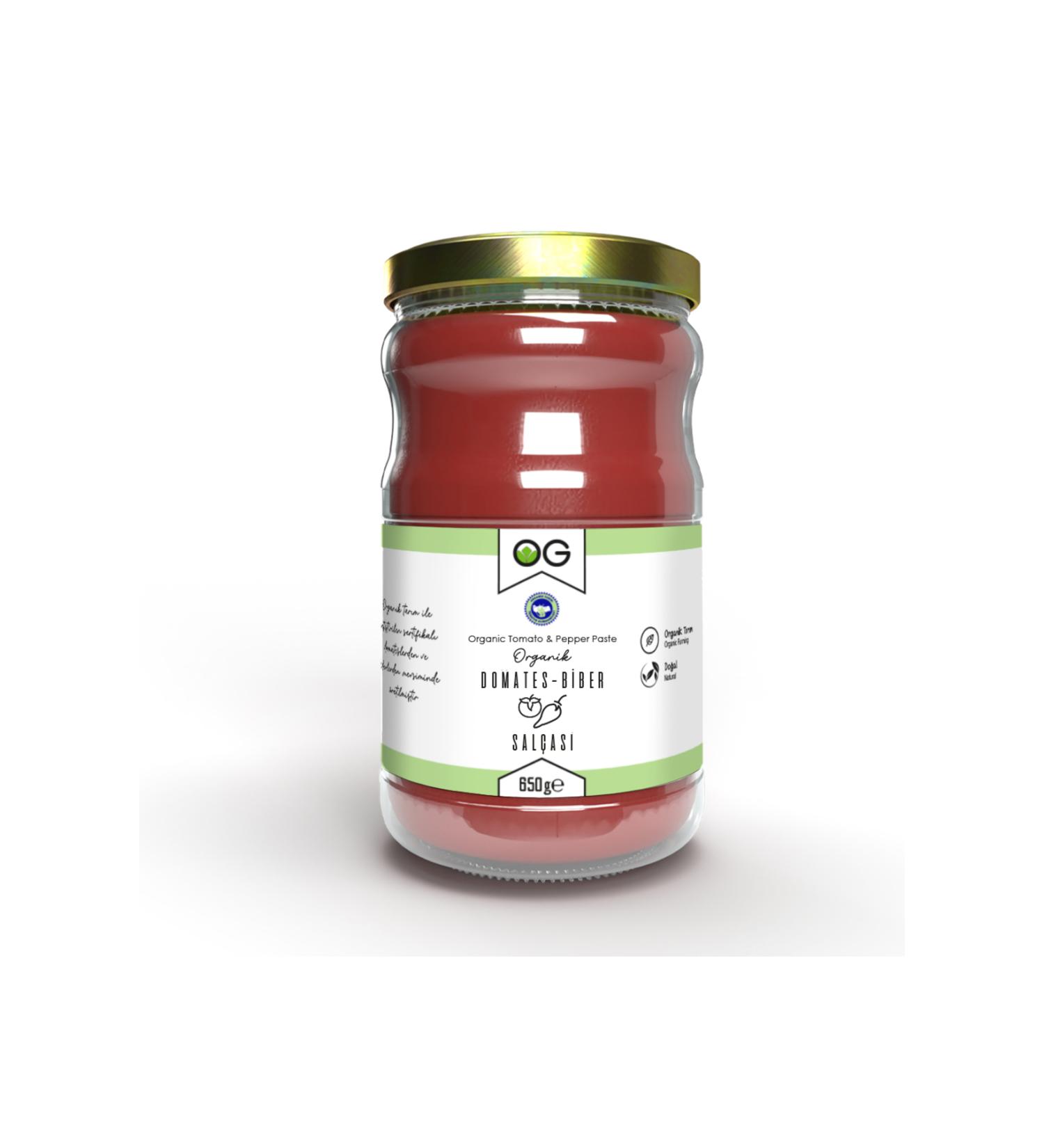 OG natural Organic Unsalted Mixed Tomato-Pepper Paste 650 gr