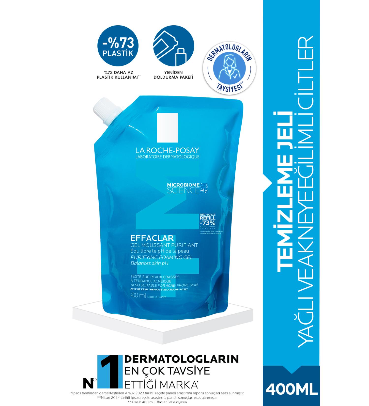 La Roche Posay Effaclar Oily Skin Cleansing Gel 400ml - Refill - Buy Online on GoSupps.com