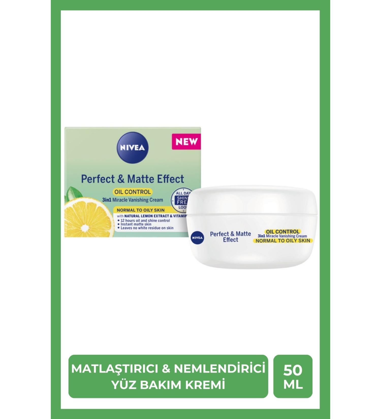 NIVEA Perfect&matte Mattifying Day Face Care Cream 50ml Vitamin C Even Skin Tone Moisturizer - Buy Online on GoSupps.com