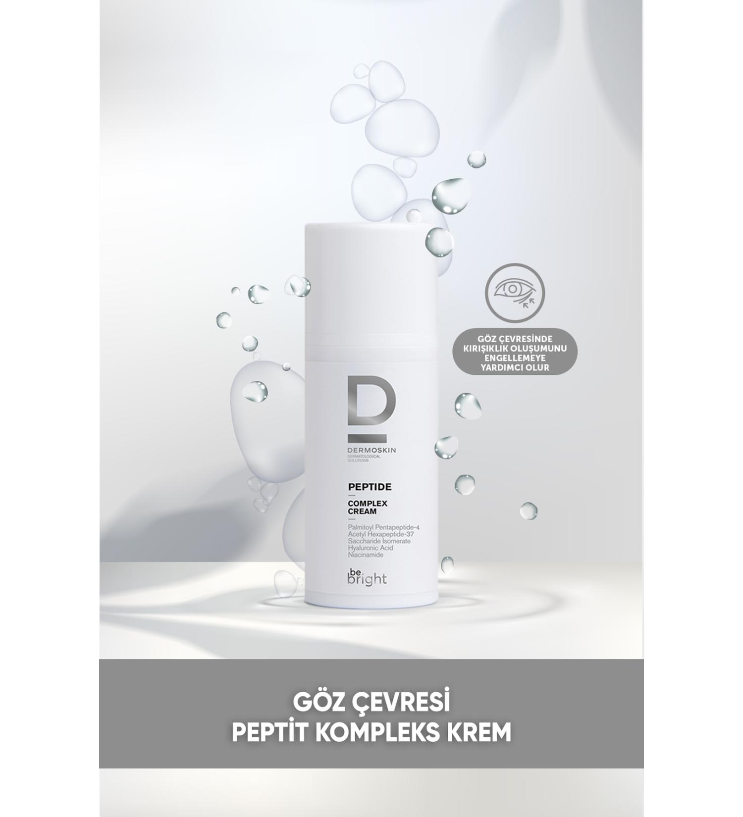 Dermoskin Be Bright Eye Contour Peptide Complex Cream 15 ml - Lightens Wrinkles and Fine Lines - Buy Online on GoSupps.com