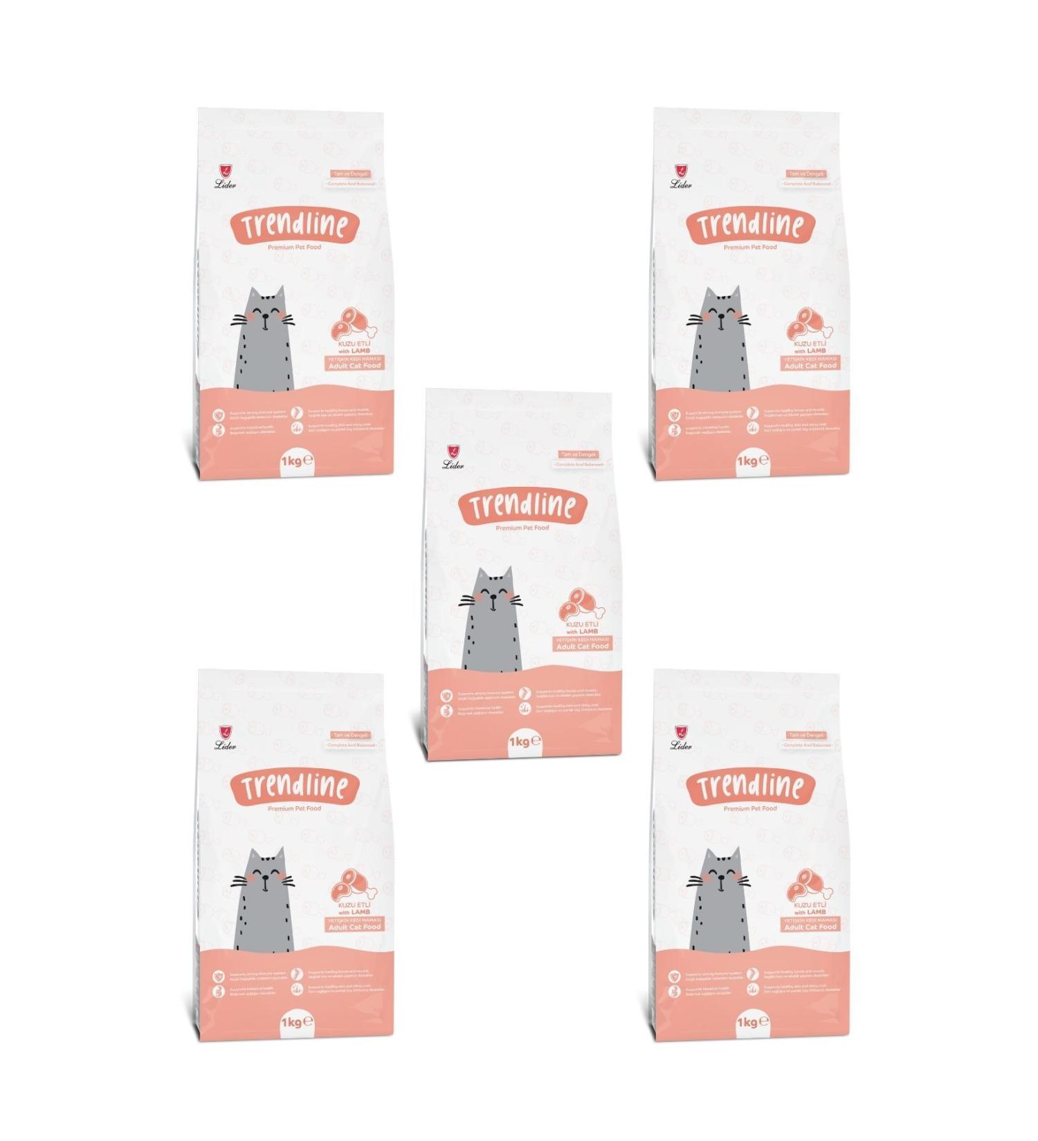 Trendline Lamb Cat Food - 1 Kg X 5 Pieces