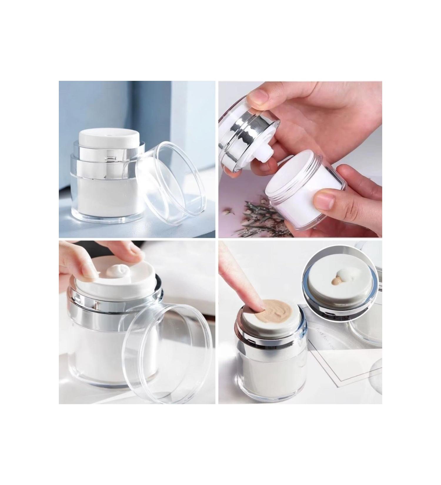 RELATOS 50 Ml Refillable Pump Vacuum Cream Foundation Liquid Cosmetic Bottle Acrylic