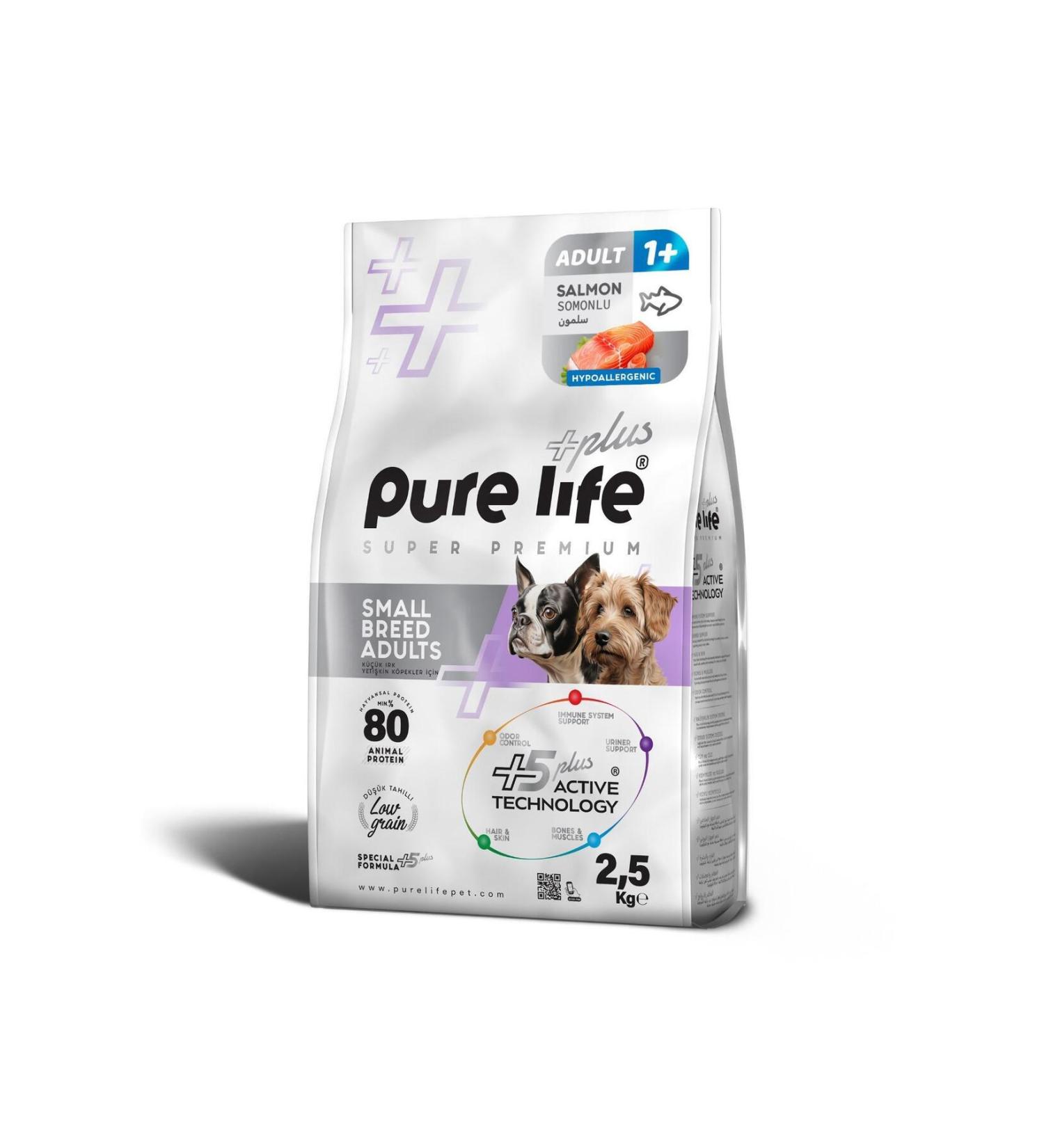 PureLife Plus Salmon Small Breed Adult Dog Food 2.5 Kg