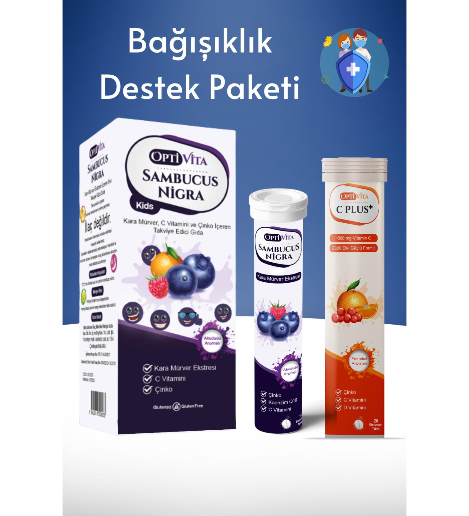 Optivita 3-pack Immunity Pack: Optivita Sambucus Kids Children's Immunity Syrup + Sambucus Effervescent + C Plus