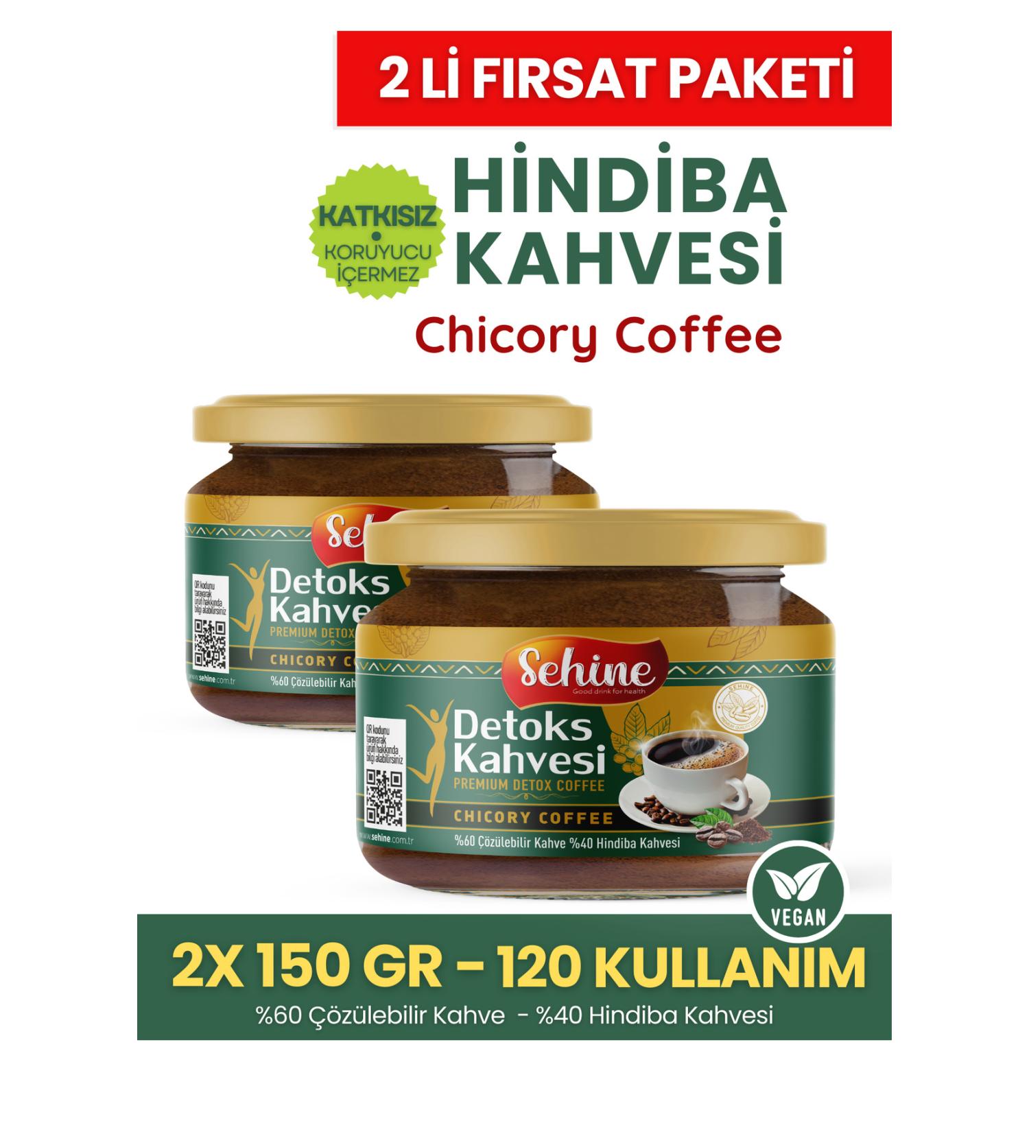 Sehine 2-Piece Deal Detox Chicory Coffee Slimming Weight Loss Helper Diet Form Coffee 2x150gr - Buy Online on GoSupps.com
