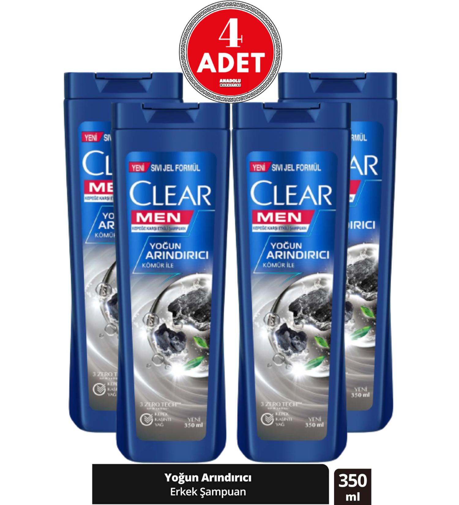ROSSMANN Men Anti-Dandruff Shampoo Intensive Purifying Charcoal 350 ml 4 Pieces - Buy Online on GoSupps.com