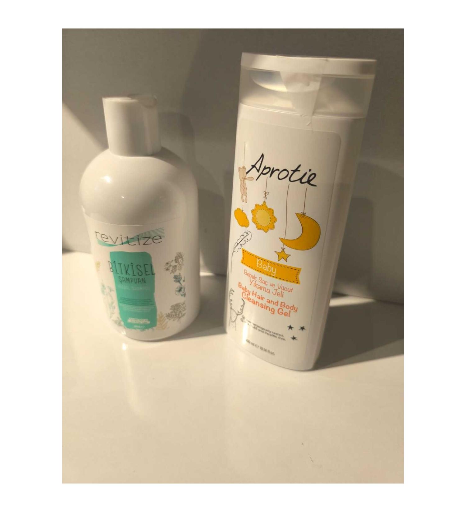 Tiens Tiens Revised Herbal Shampoo and Aprotie Baby Hair and Body Wash Gel