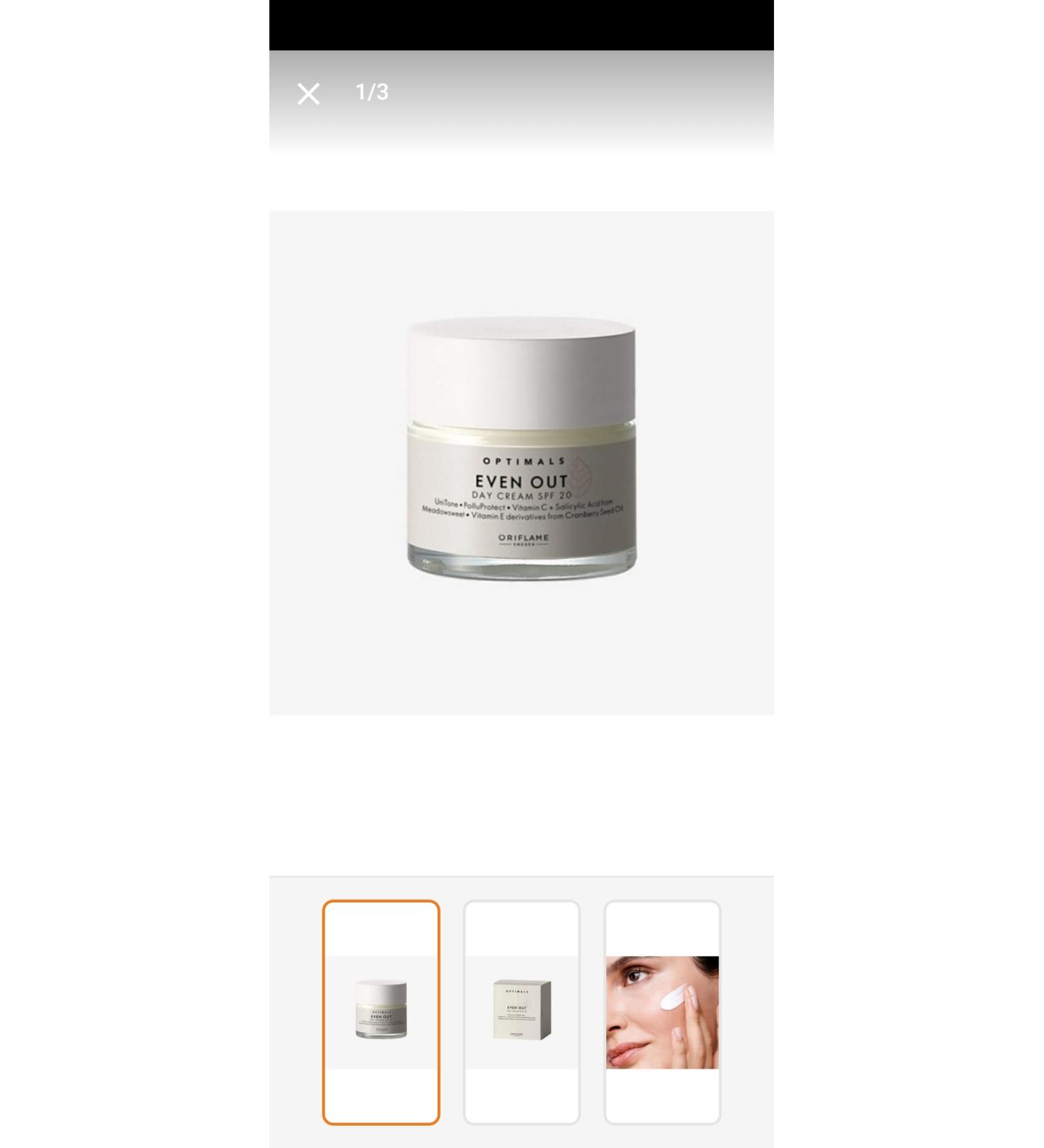 Oriflame optimals day cream expiry date is April 4 2025