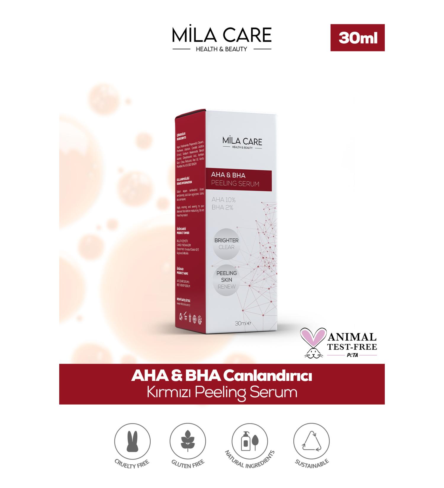 M LA CARE Aha & Bha Revitalizing and Skin Tone Equalizing Peeling Serum 30 ml X 2 Pieces