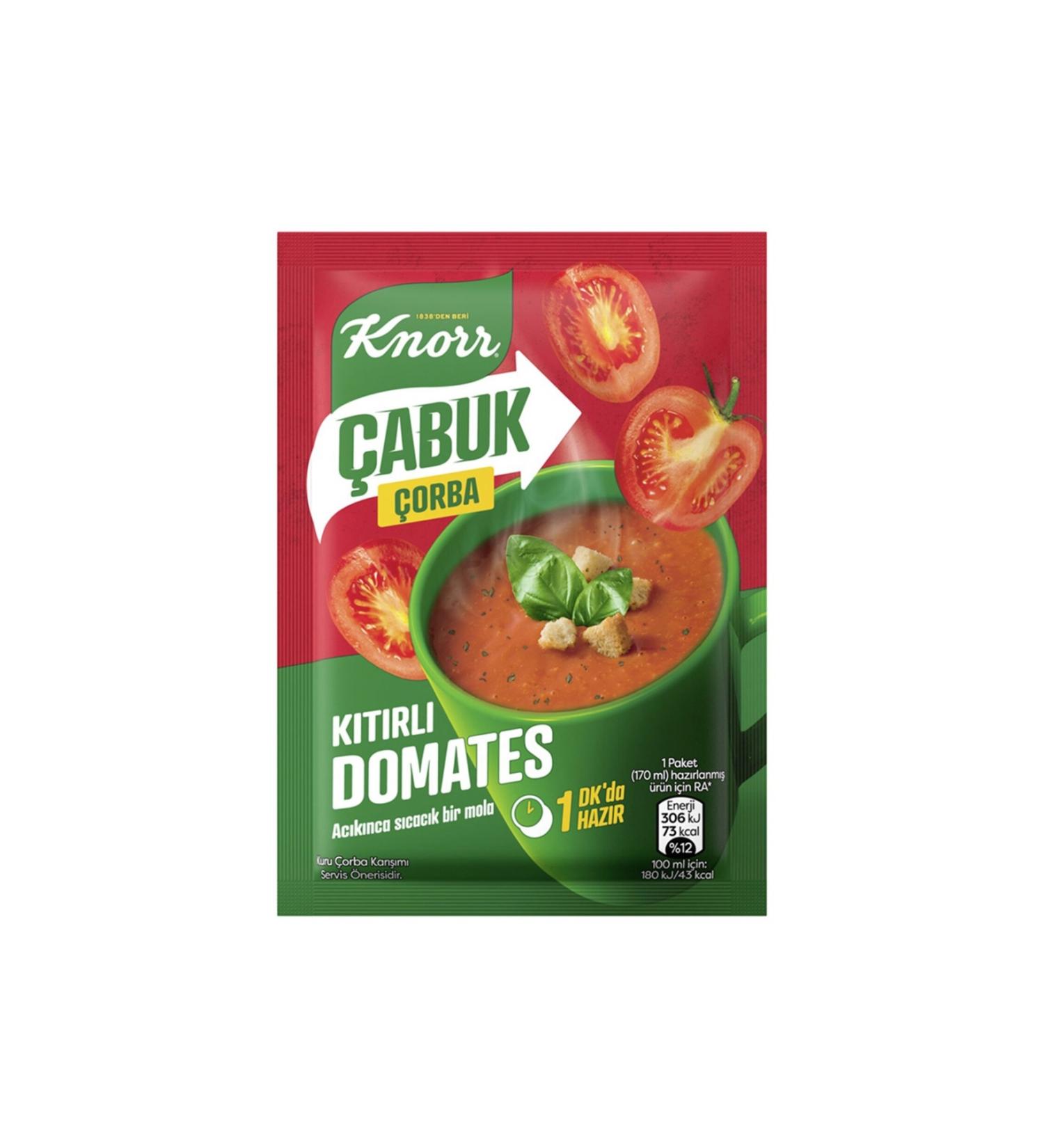Knorr Quick Soup Crunchy Tomato 22 gr Pack (20 PIECES)