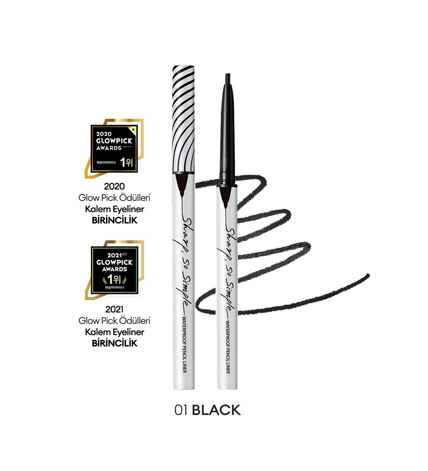 CLIO Waterproof Fine-Tipped Eyeliner CLIO Sharp So Simple Waterproof Pencil Liner (01 Black) - Buy Online on GoSupps.com