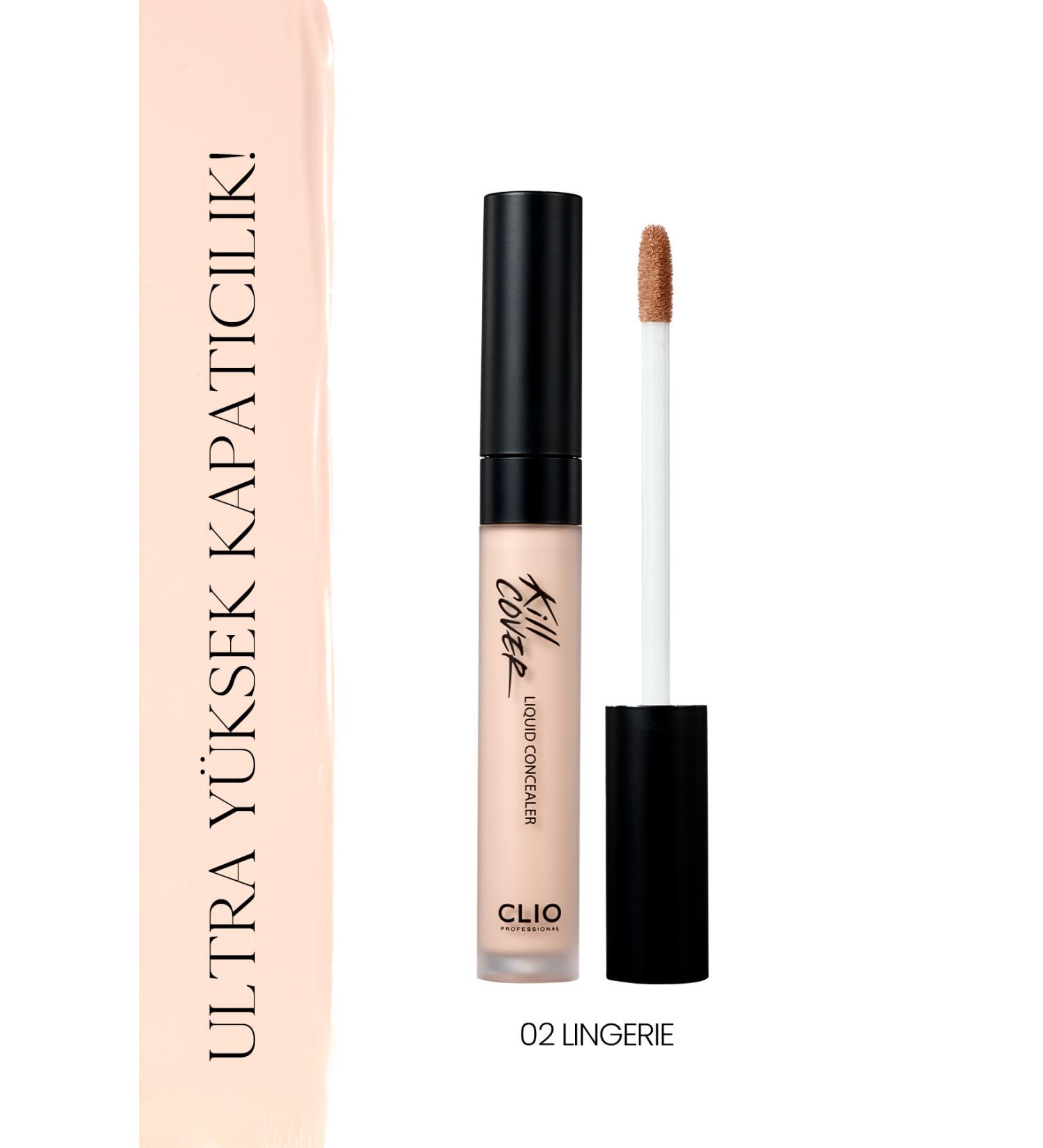 CLIO Long-Lasting Smooth Texture Concealer CLIO Kill Cover Liquid Concealer (02 Lingerie) - Buy Online on GoSupps.com