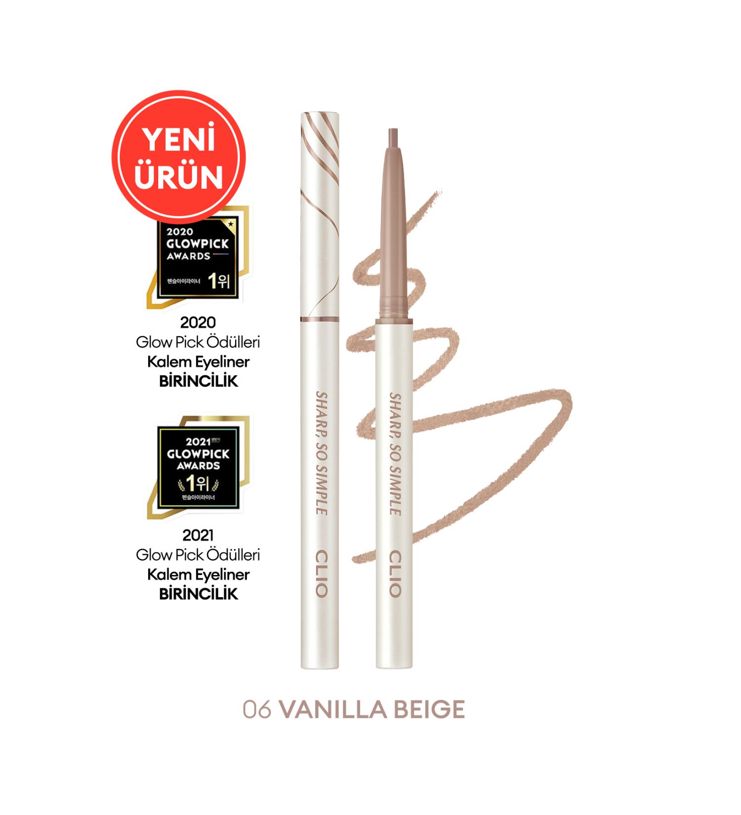 CLIO Waterproof Fine-Tipped Eyeliner CLIO Sharp So Simple Waterproof Pencil Liner(006 Vanilla Beige) - Buy Online on GoSupps.com