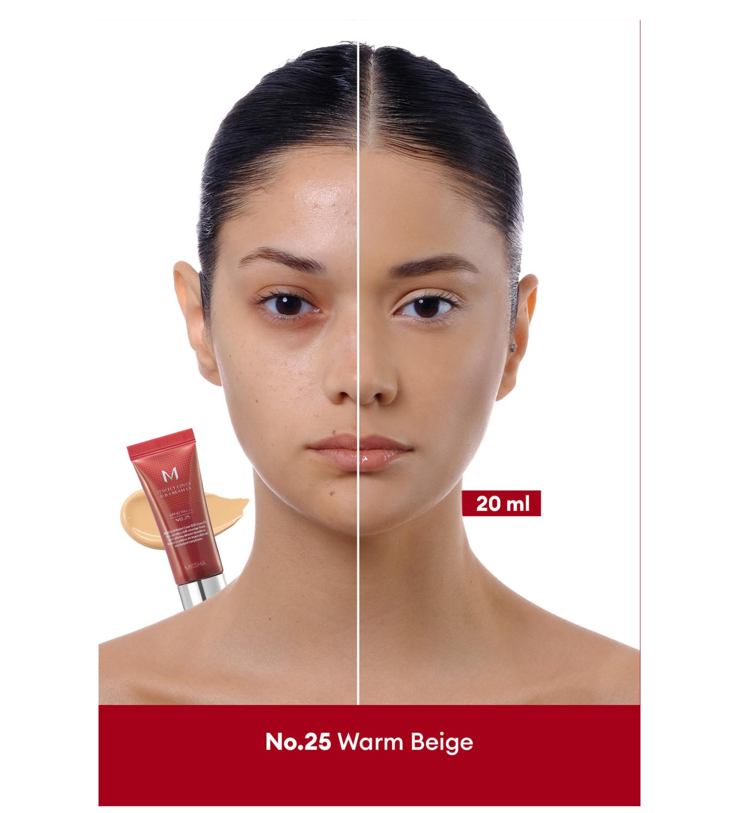 Missha Perfect Cover Multifunctional M Perfect Cover BB Cream Ex SPF42/PA+++ No.25 (20ml) - Buy Online on GoSupps.com