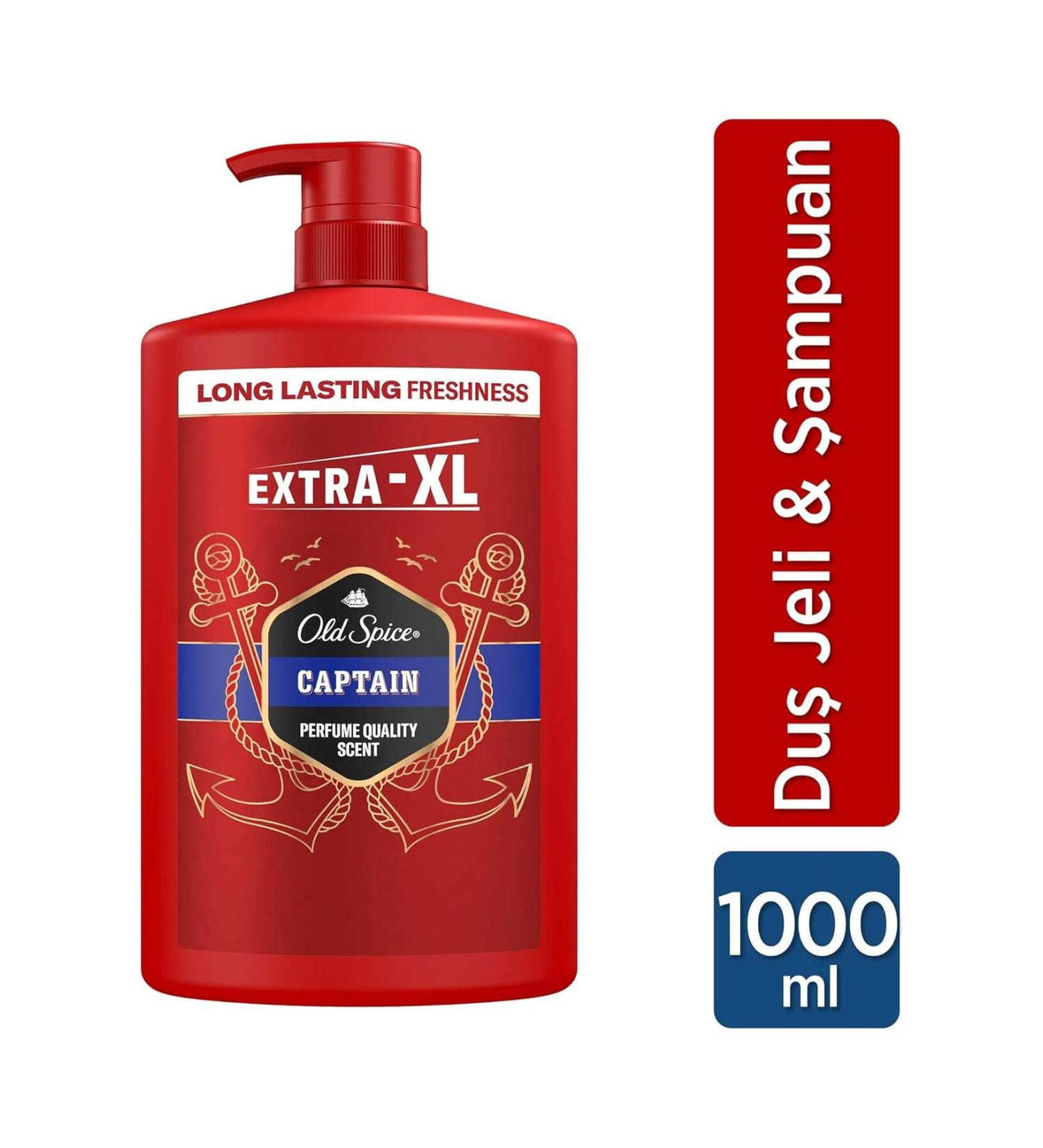 Old Spice Captain Men's Shower Gel and Shampoo Extra-XL 1000 ml