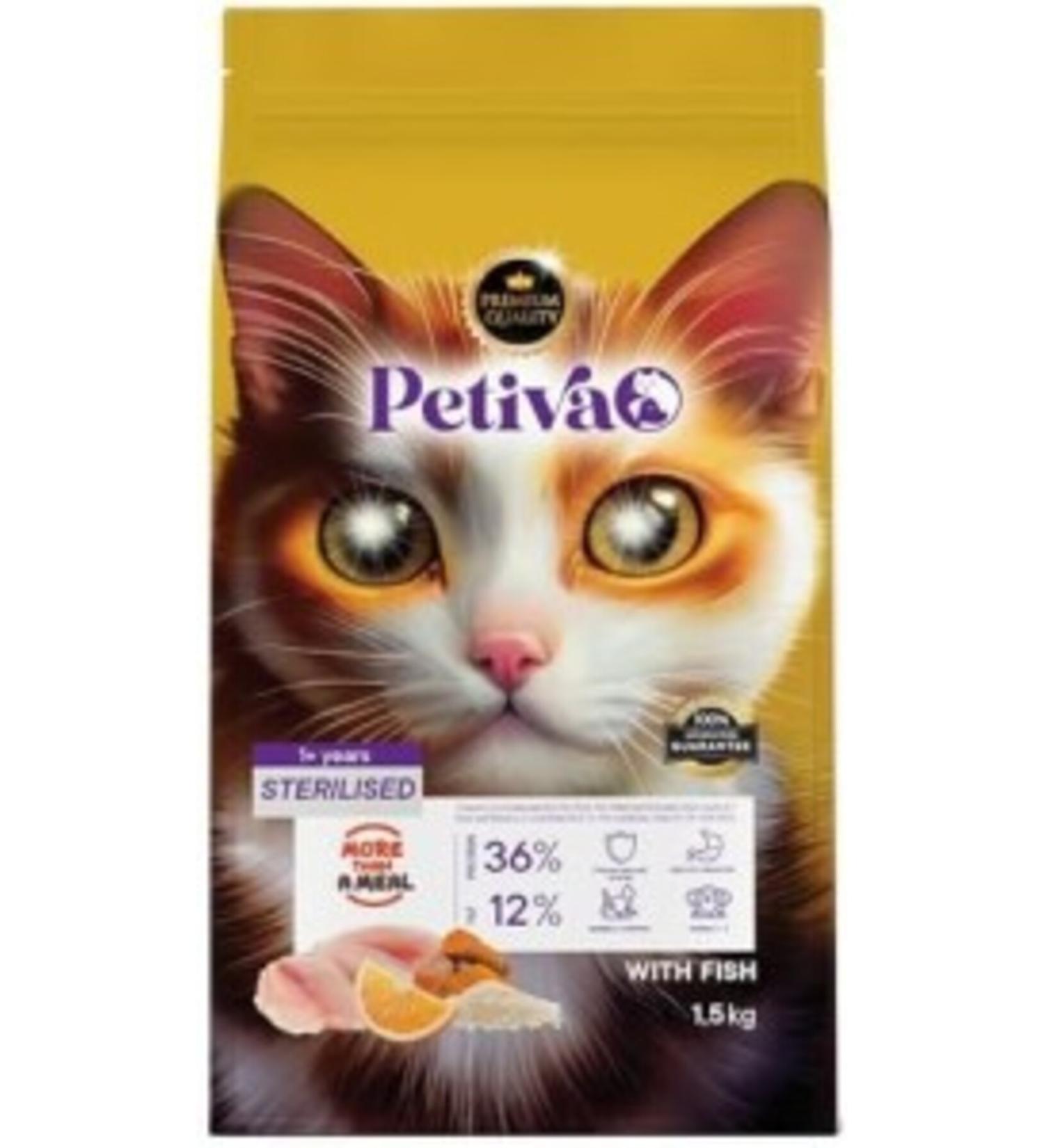 Furlo Petiva Fish Meat Dry Cat Food for Sterilized Adult Cats (1.5 Kg Fish)