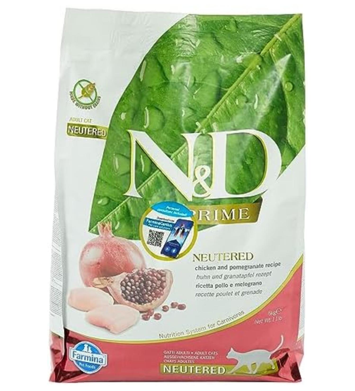 N & D Grain Free Chicken and Pomegranate Sterilized Adult Cat Food 5 Kg