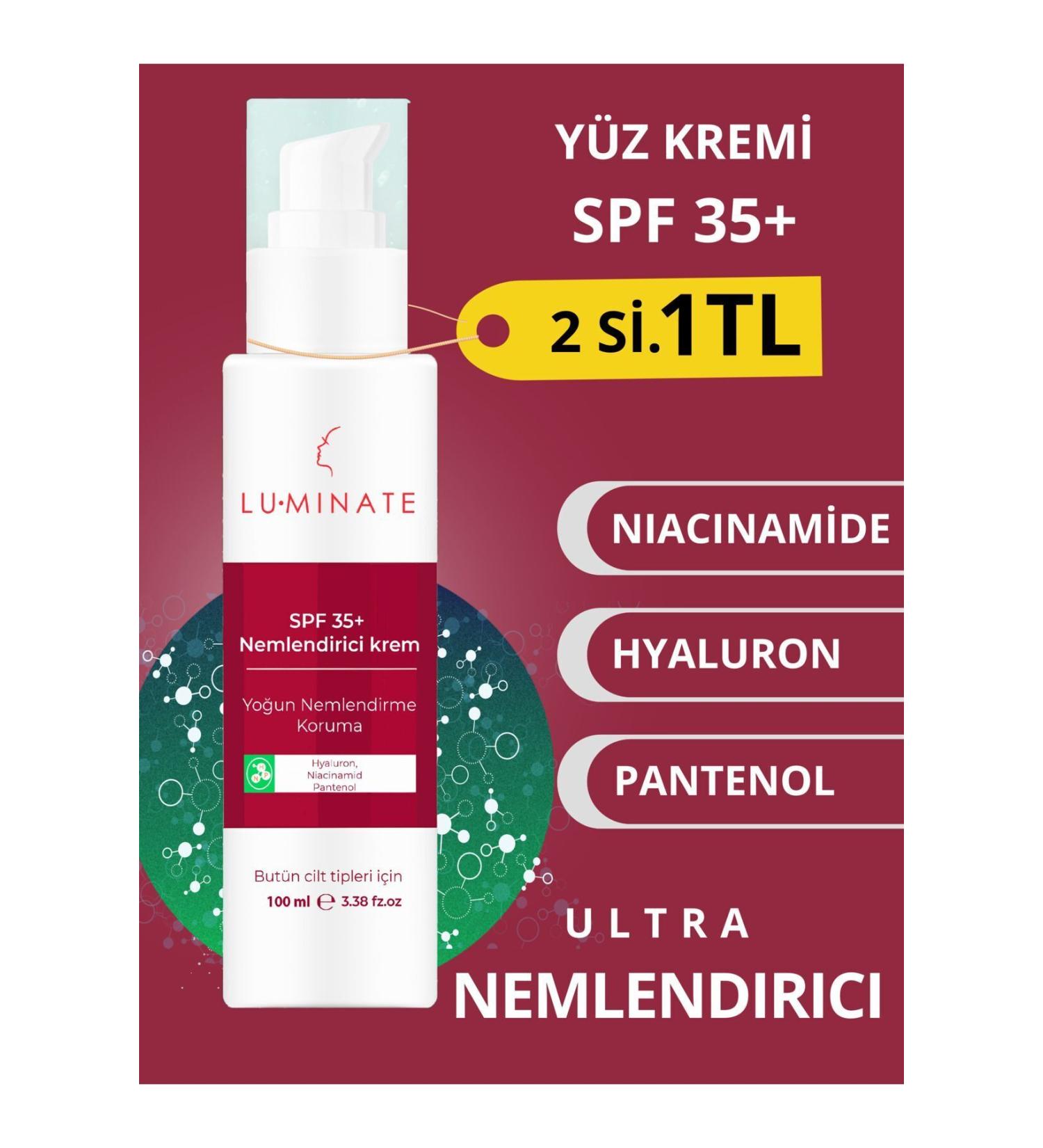 Luminate Face Cream Intensive Moisturizer Niacinamide Tone Equalizer Water Based Pore Tightener Spf 35 - Buy Online on GoSupps.com