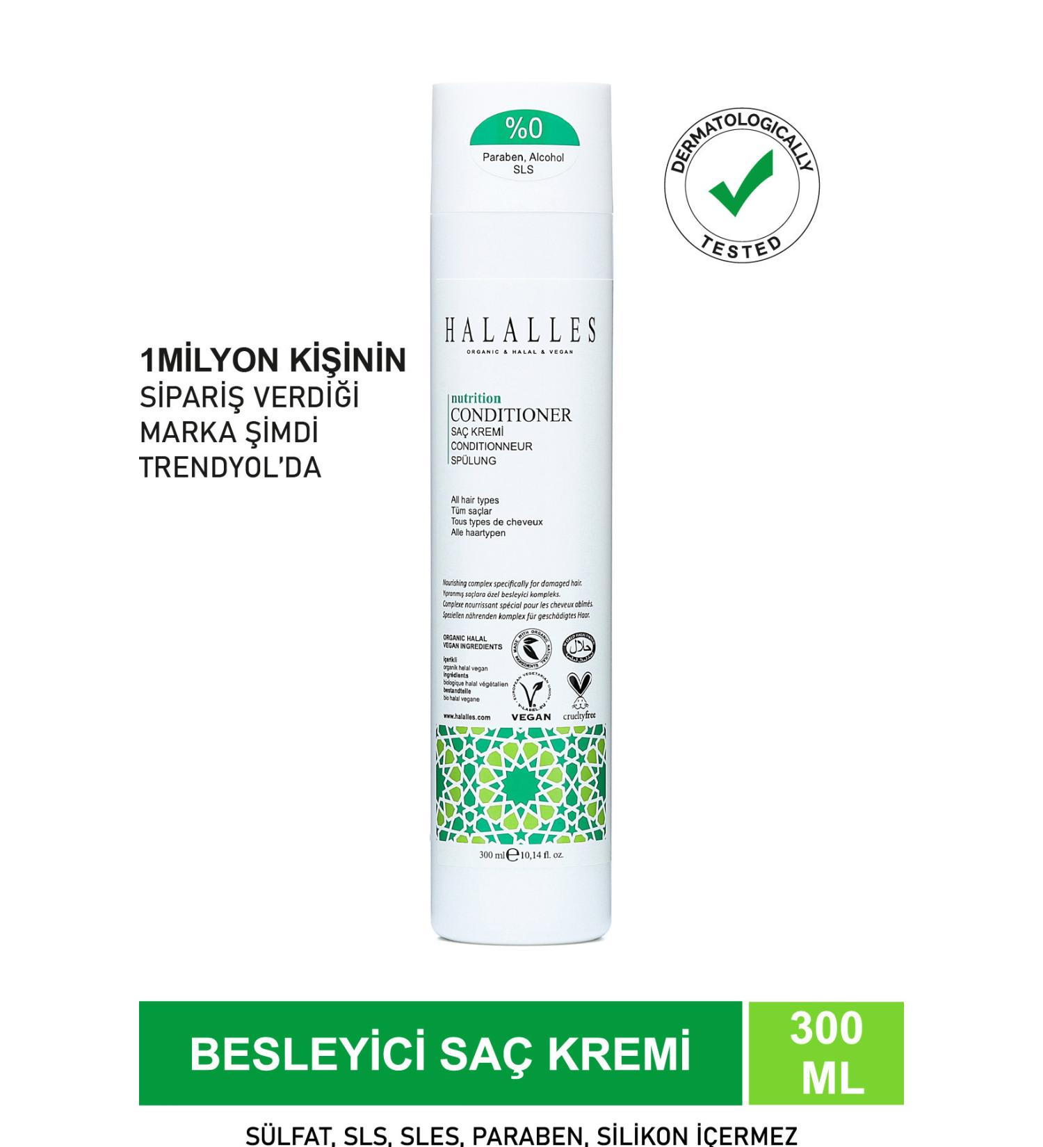 Halalles Nourishing Conditioner & Hair Care - Vegan Formula 300 ml - Buy Online on GoSupps.com