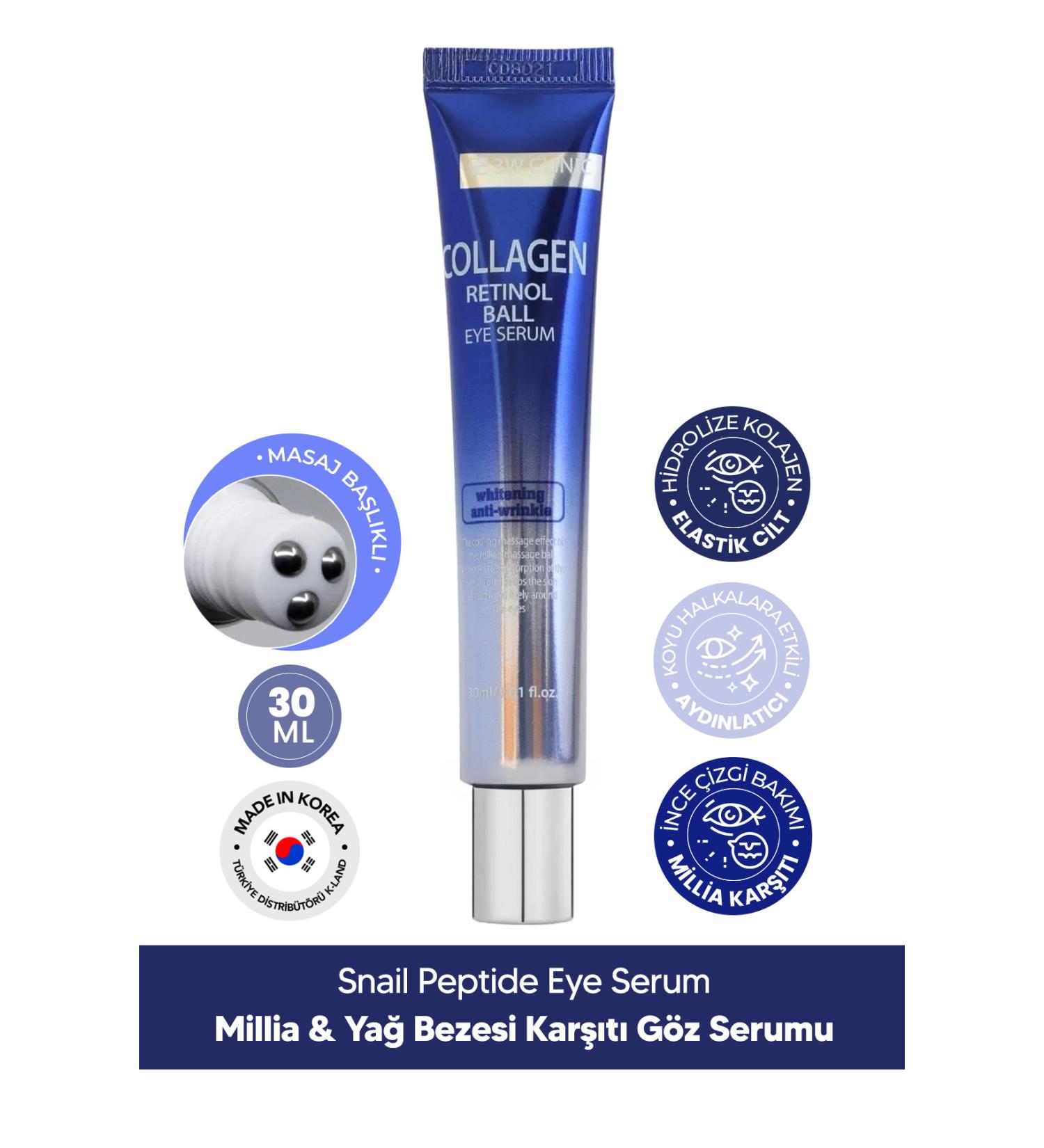 3W CLINIC Millia Anti-Sebaceous Cooling Head Retinol Eye Serum 3W Clinic Collagen Retinol Eye Serum - Buy Online on GoSupps.com
